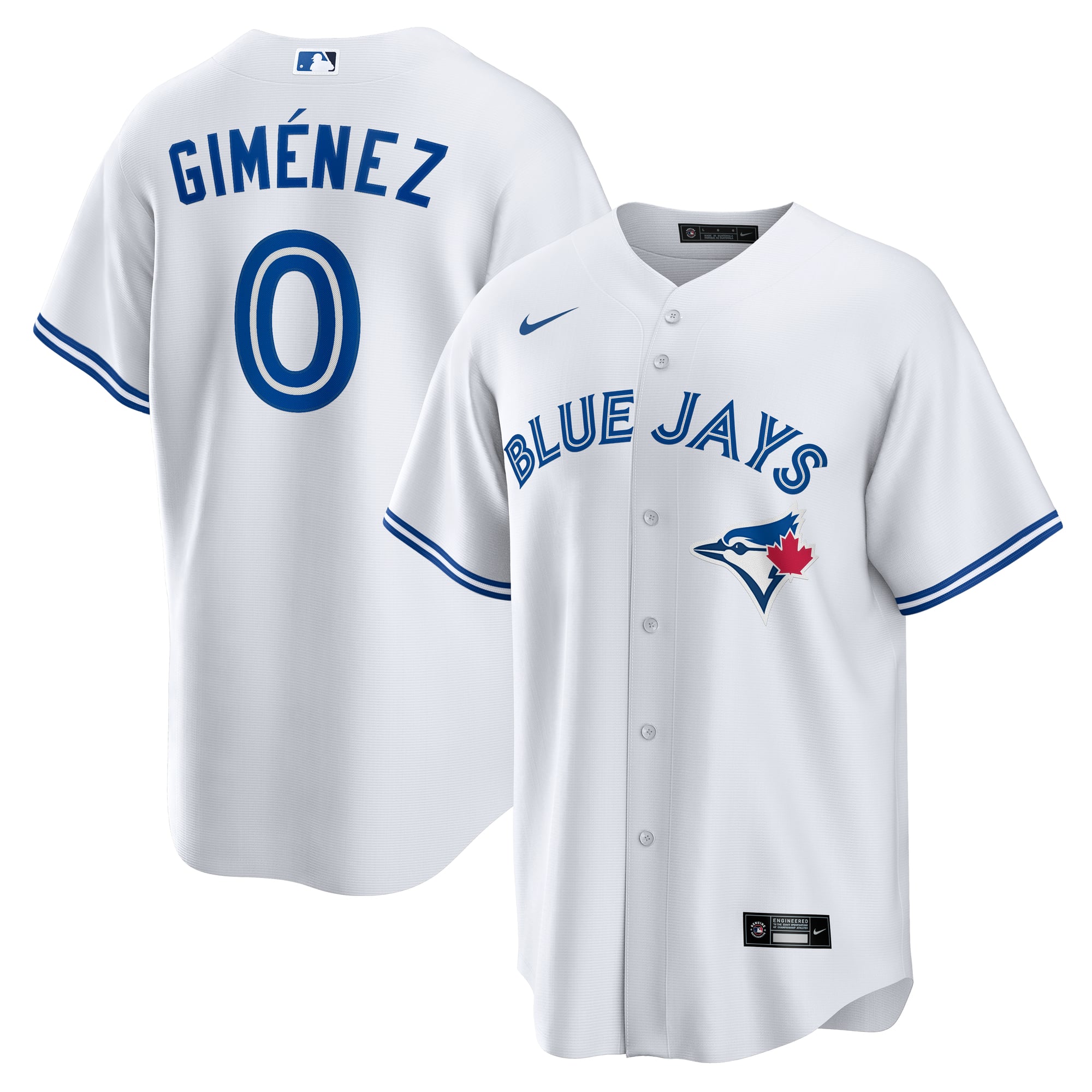 Andres Gimenez Toronto Blue Jays Home Jersey - White - Image 2