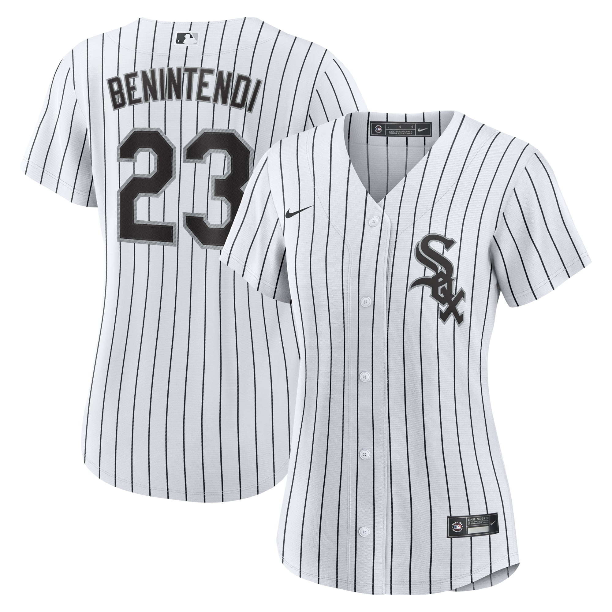 Andrew Benintendi Chicago White Sox Women's Home Official Player Jersey - White/Black - Image 2