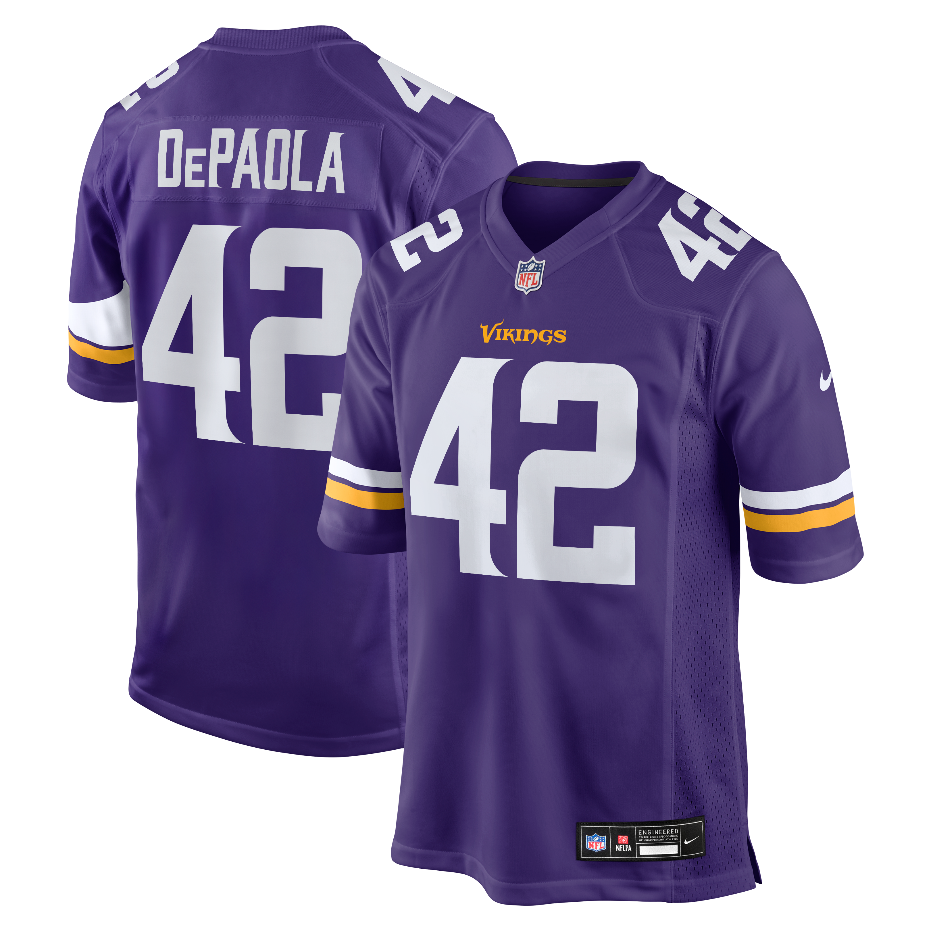 Andrew DePaola Minnesota Vikings Game Jersey - Purple - Image 2