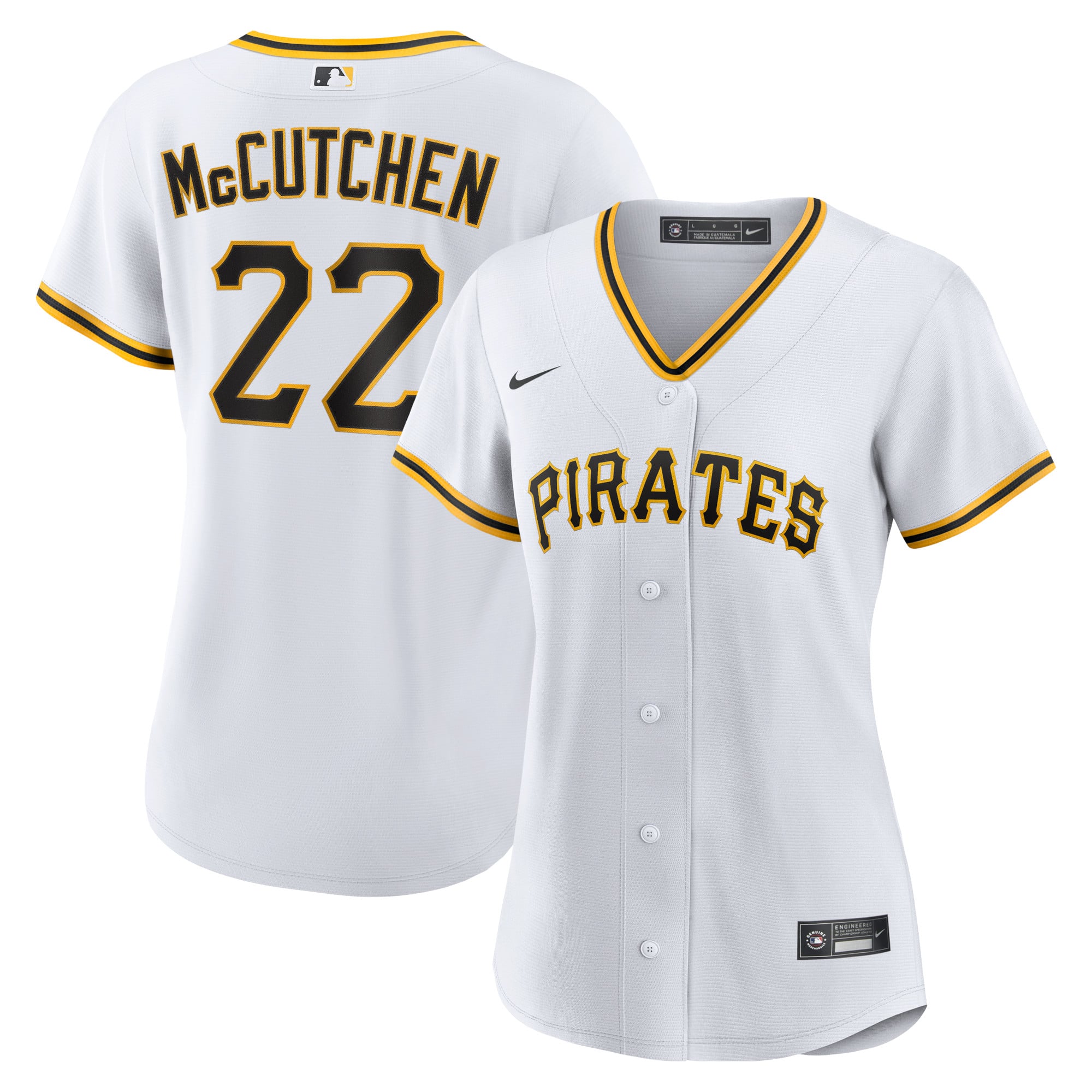 Andrew McCutchen Pittsburgh Pirates Women's Home Player Jersey - White - Image 2