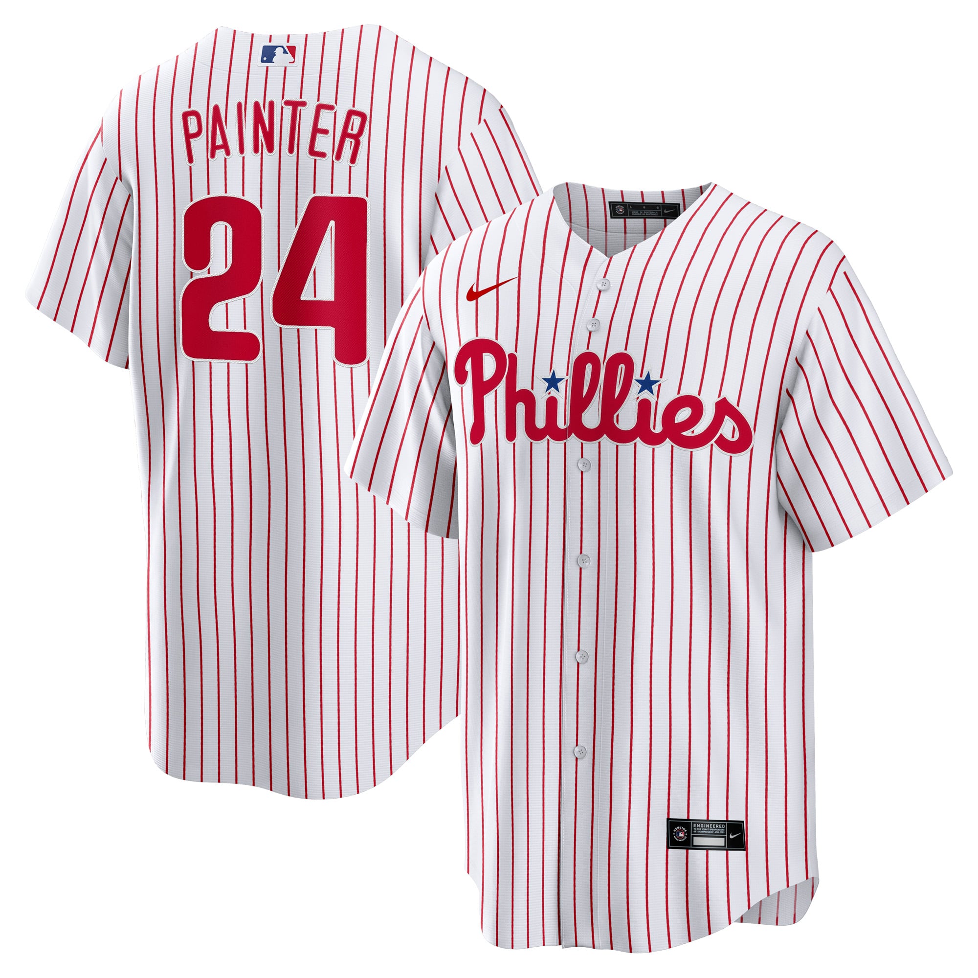 Andrew Painter Philadelphia Phillies Home Jersey - White - Image 2