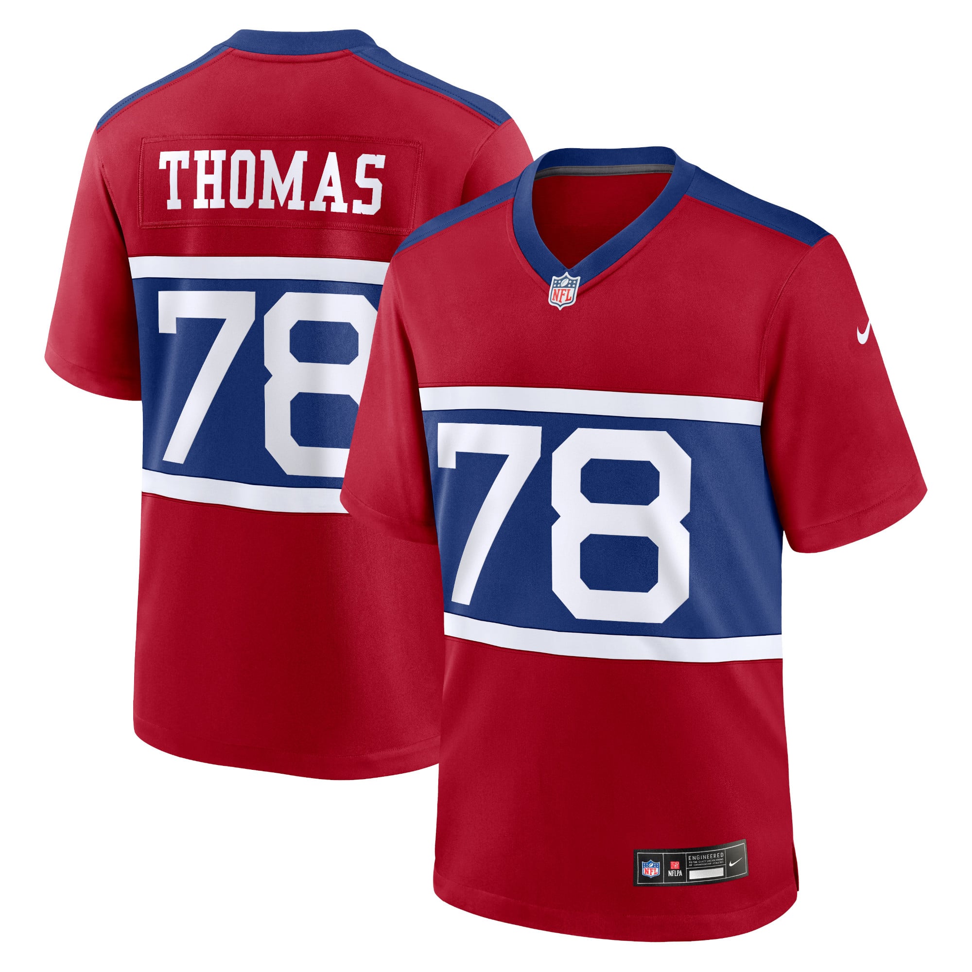 Andrew Thomas New York Giants Alternate Player Game Jersey - Century Red - Image 2