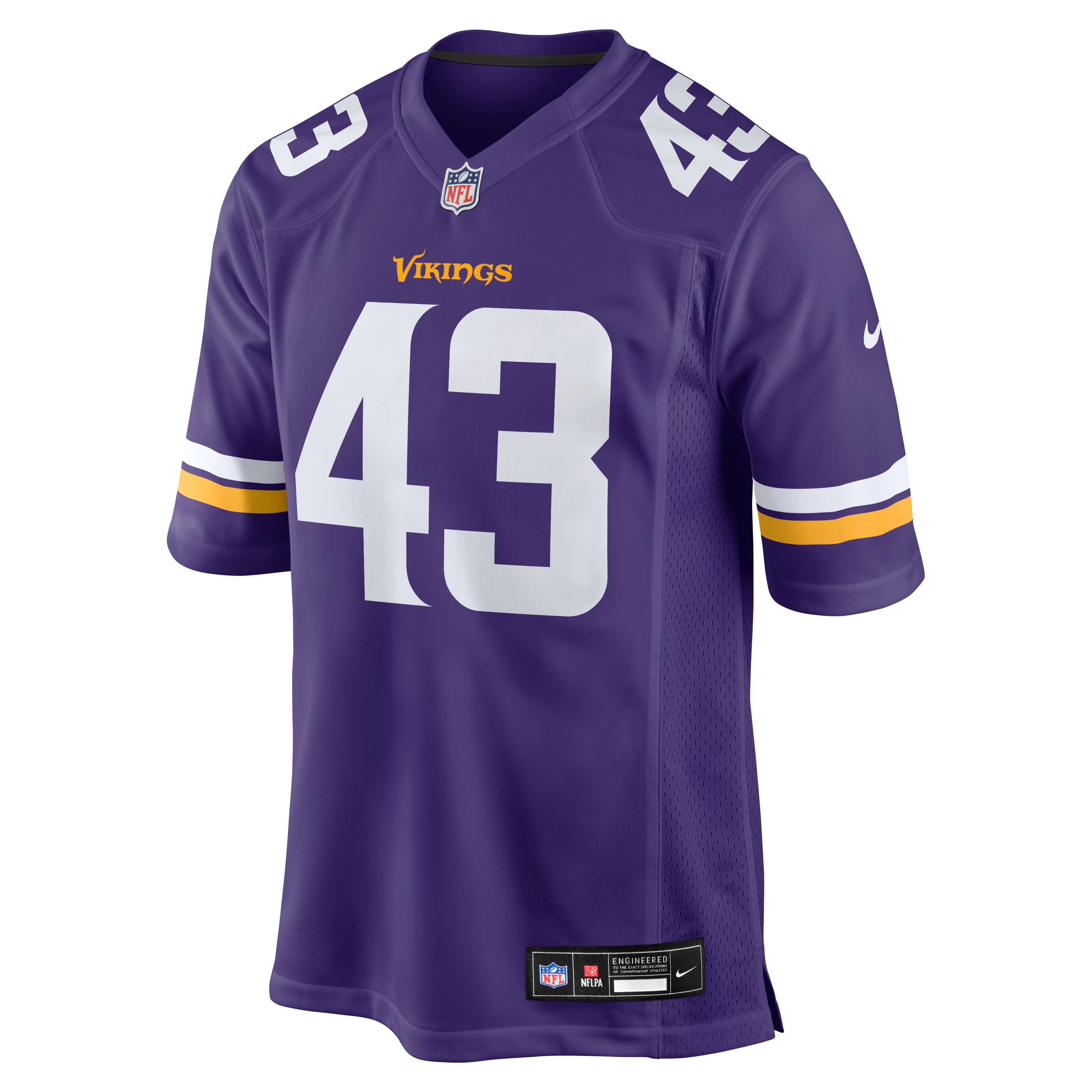 Andrew Van Ginkel Minnesota Vikings Alternate Game Jersey - Purple - Image 3