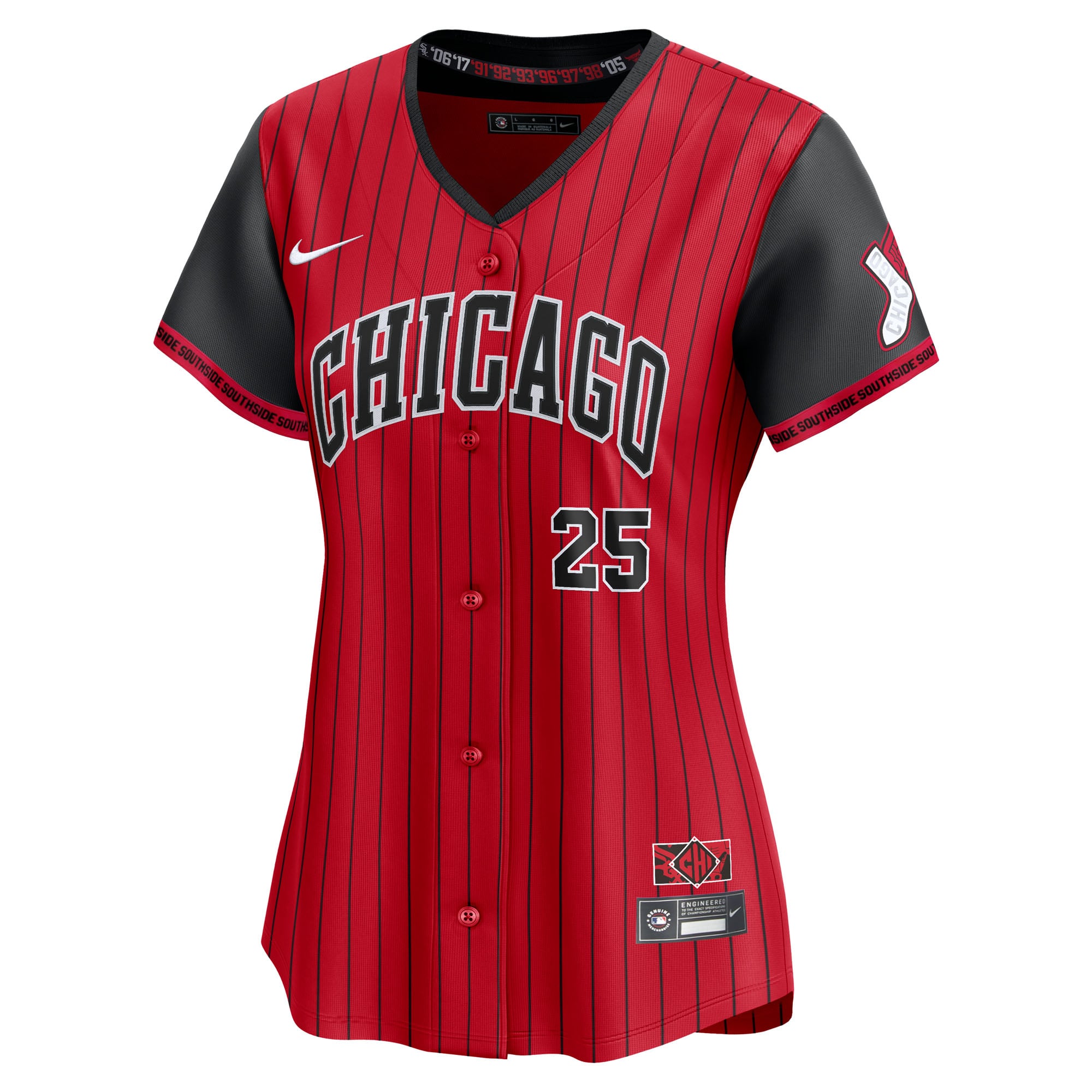 Andrew Vaughn Chicago White Sox Women's 2025 City Connect Limited Player Jersey - Red/Black - Image 3