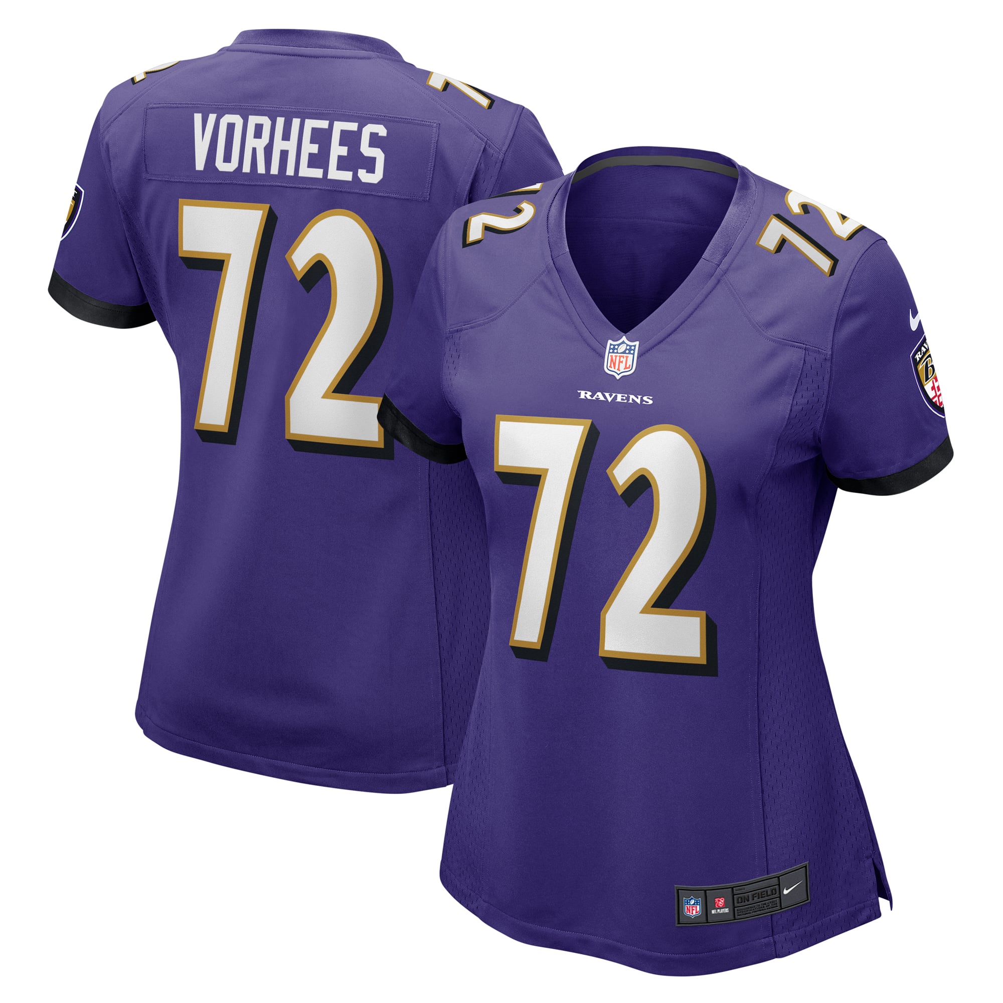 Andrew Vorhees Baltimore Ravens Women's Game Jersey - Purple - Image 2