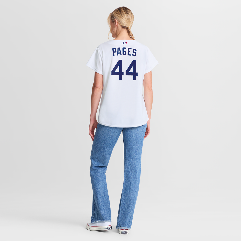 Andy Pages Los Angeles Dodgers Women's Home Jersey - White - Image 6