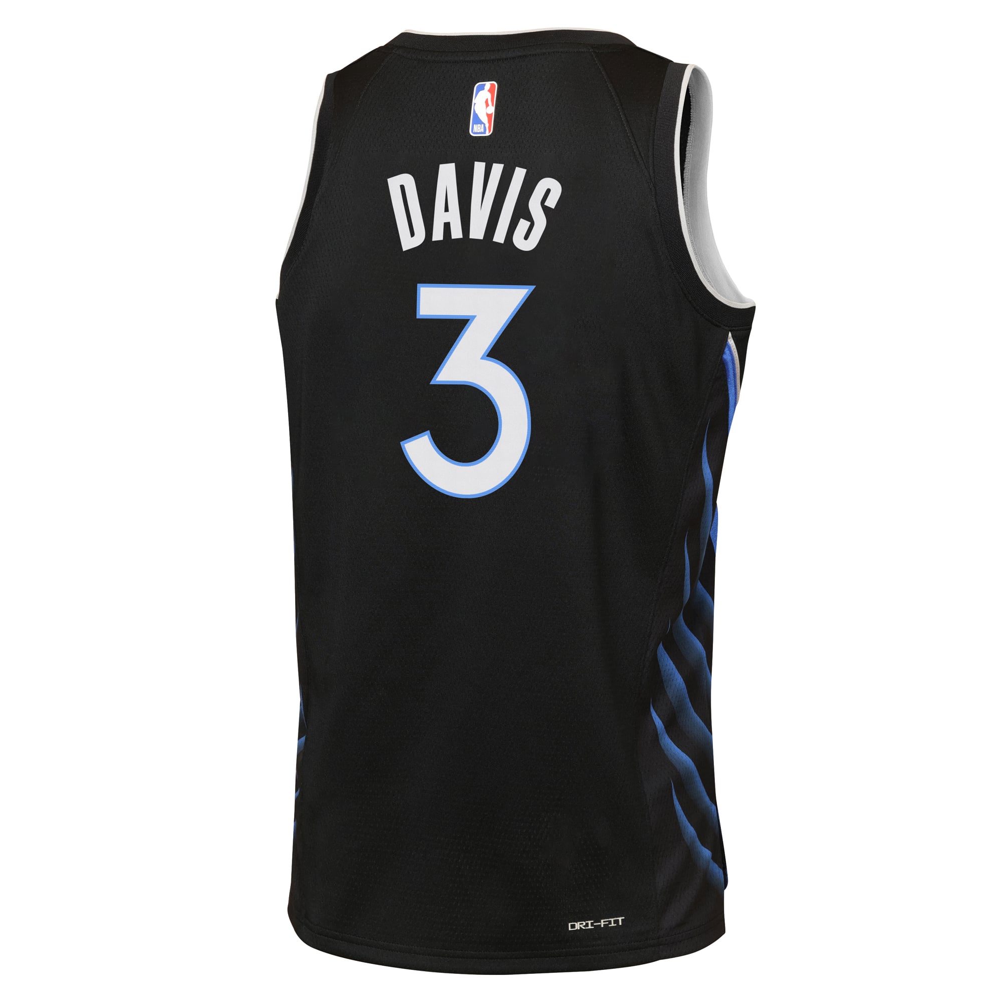 Anthony Davis Dallas Mavericks Youth 2025/26 City Edition Swingman Jersey - Black - Image 4