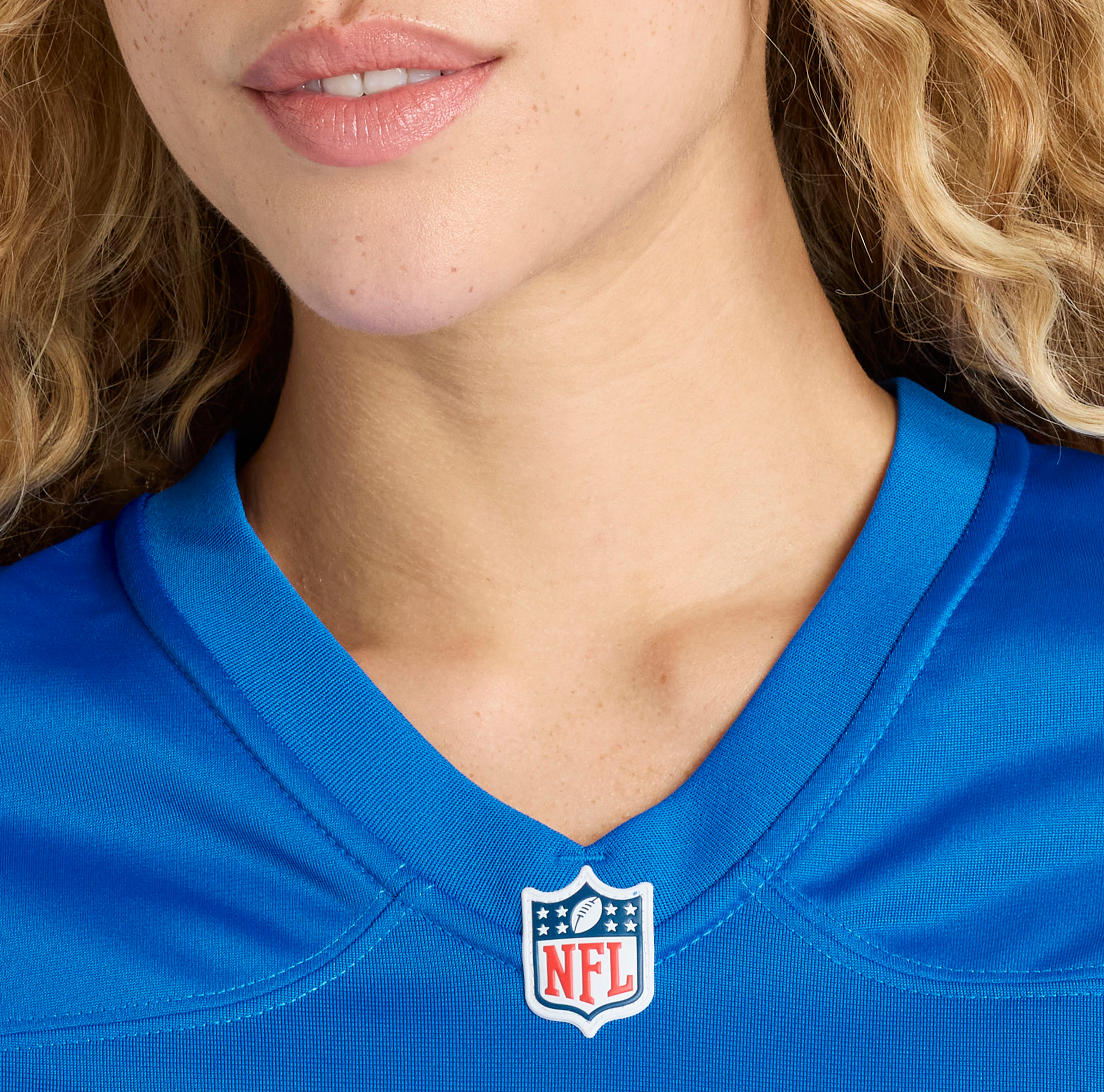 Anthony Firkser Detroit Lions Women's Team Game Jersey - Blue - Image 9