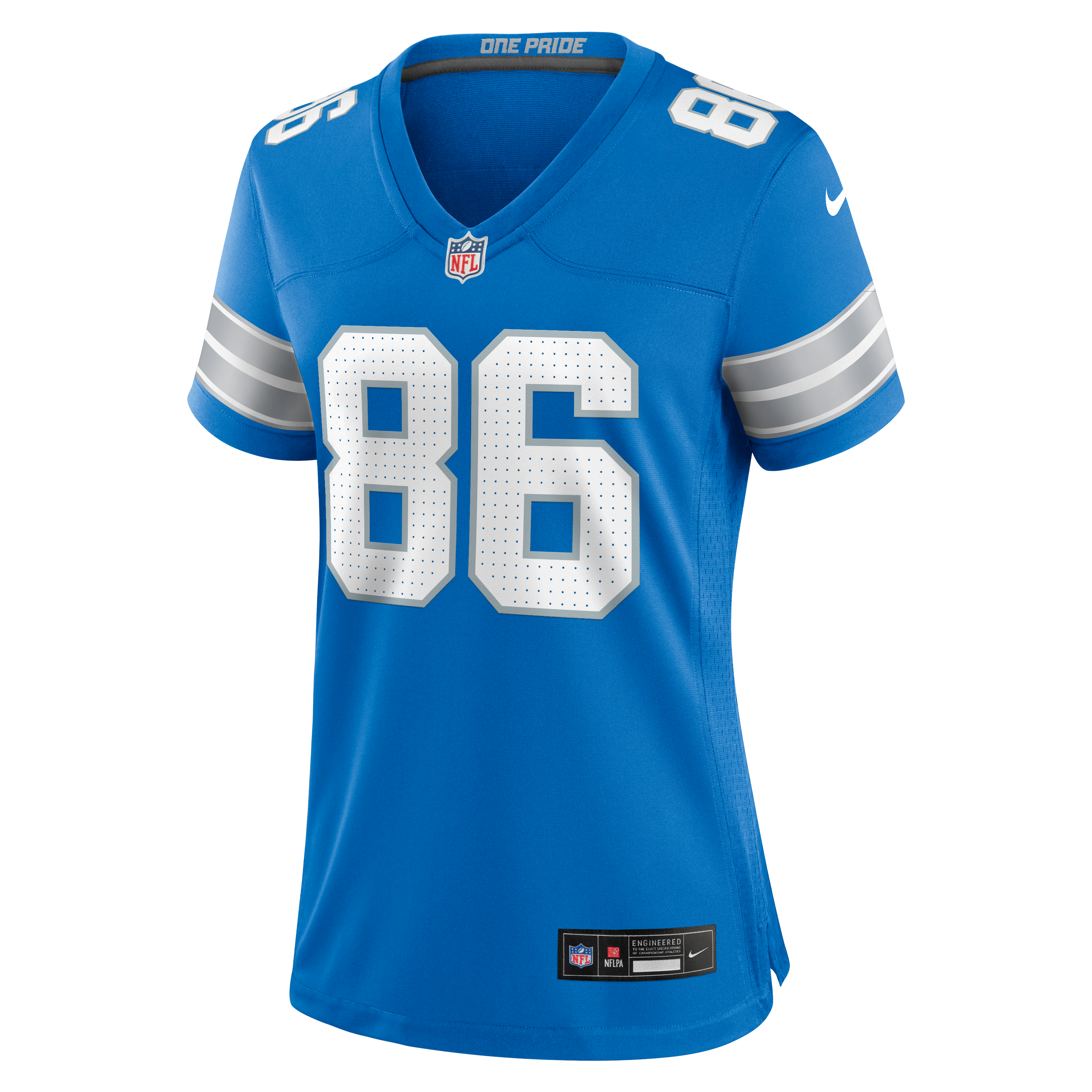 Anthony Firkser Detroit Lions Women's Team Game Jersey - Blue - Image 3