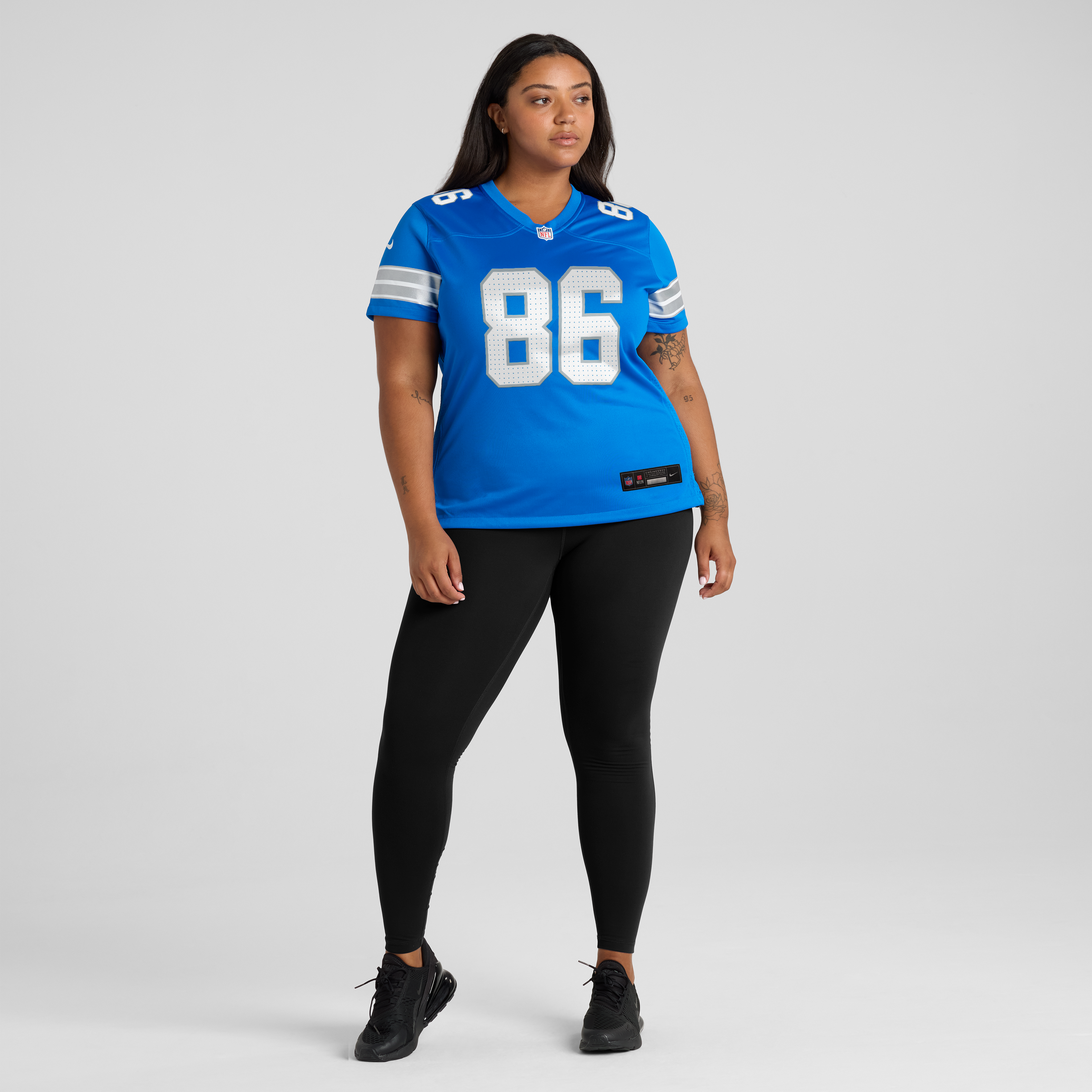 Anthony Firkser Detroit Lions Women's Team Game Jersey - Blue - Image 7