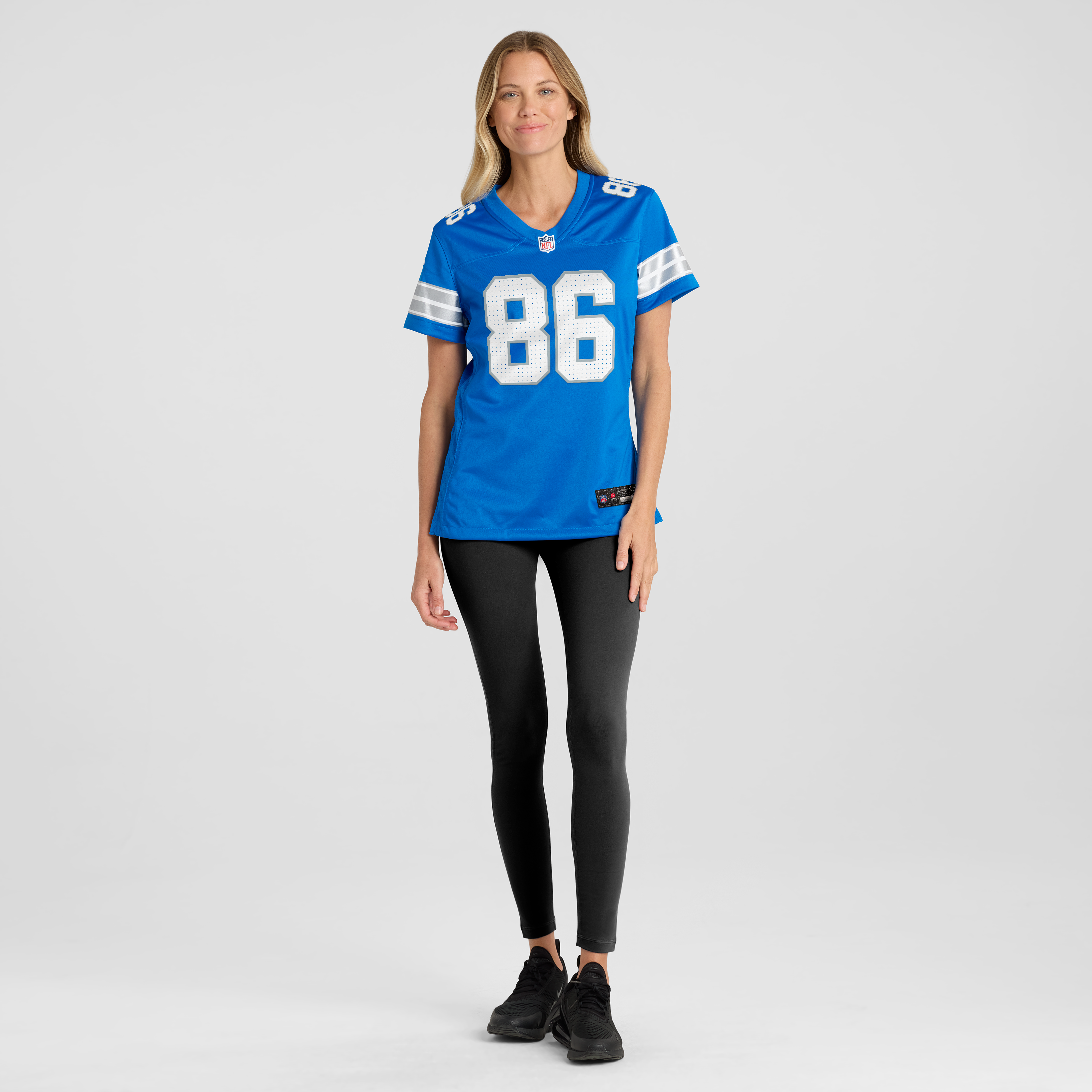 Anthony Firkser Detroit Lions Women's Team Game Jersey - Blue - Image 5