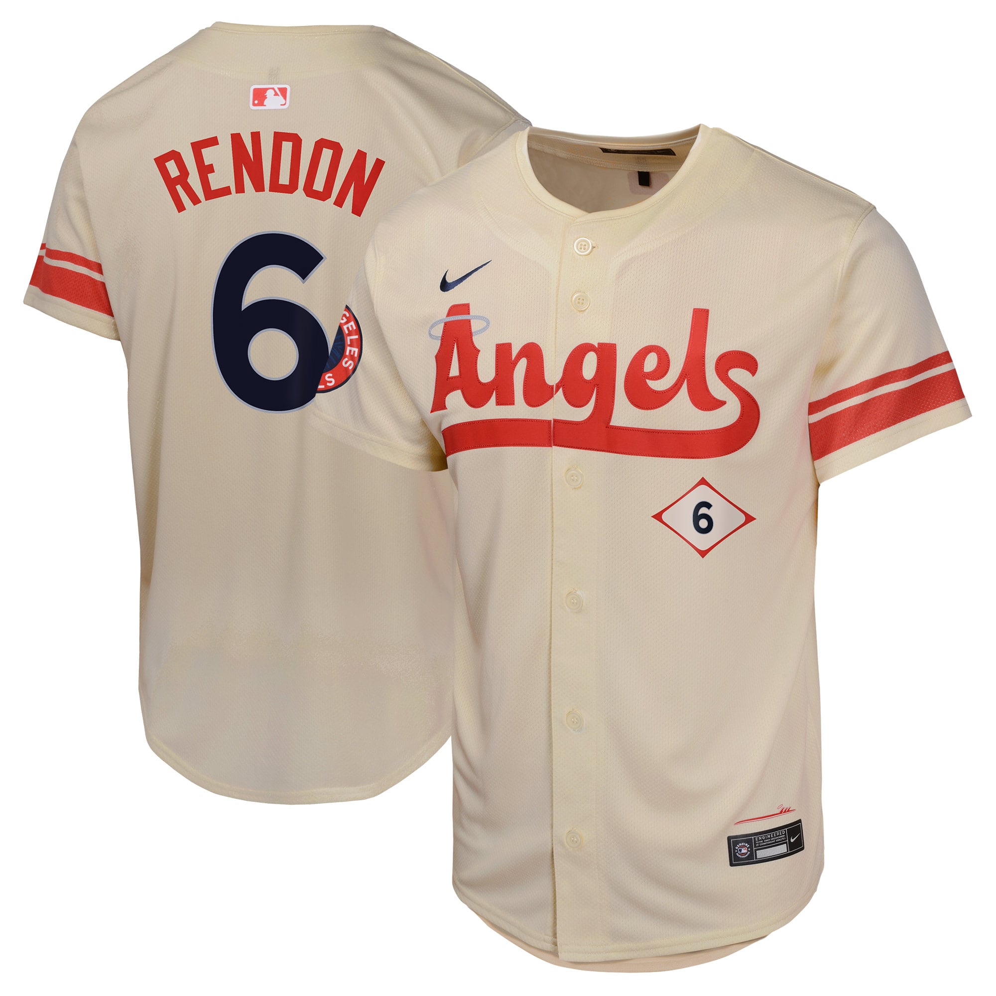 Anthony Rendon Los Angeles Angels Youth City Connect Limited Player Jersey - Cream - Image 2
