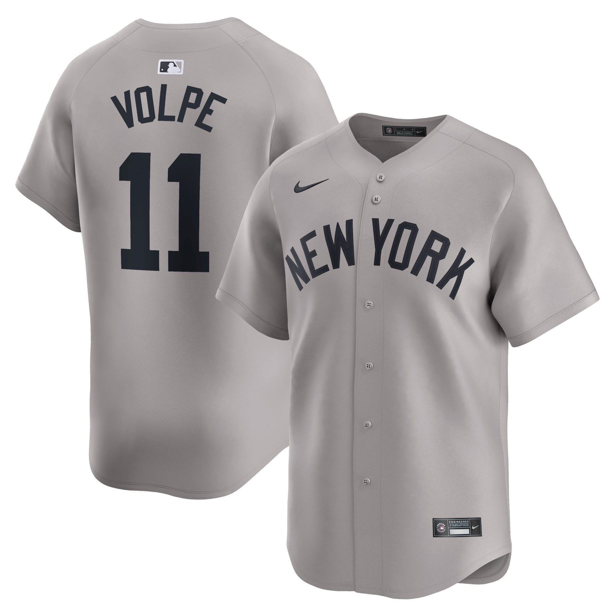 Anthony Volpe New York Yankees Away Limited Player Jersey - Gray - Image 2