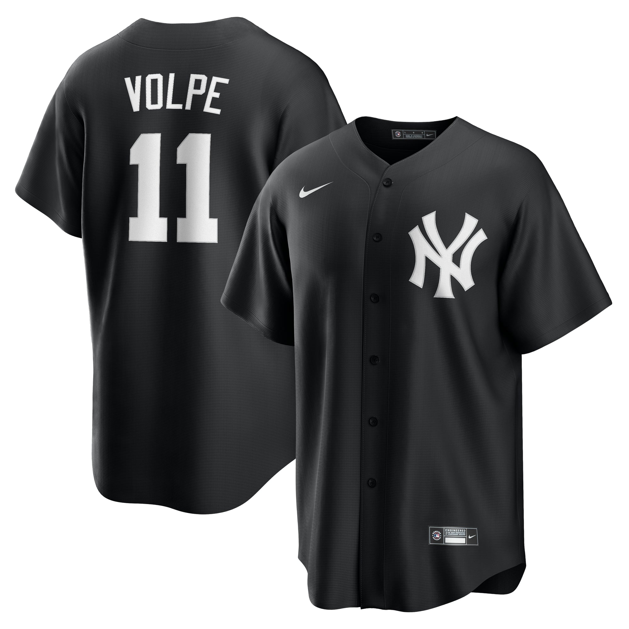 Anthony Volpe New York Yankees Fashion Player Jersey - Black