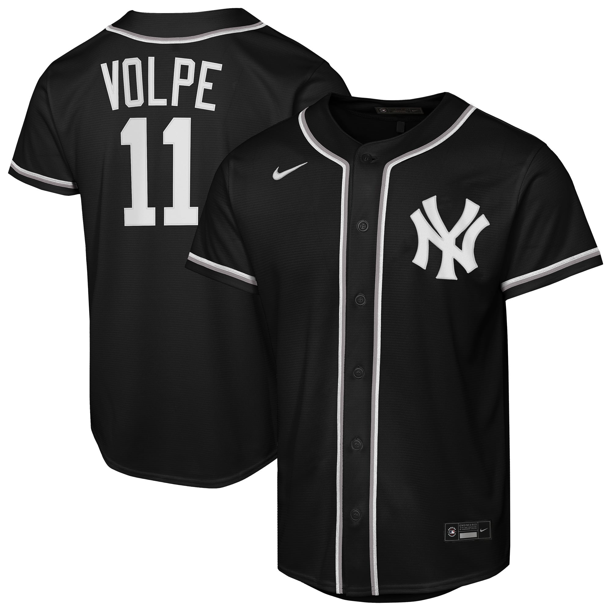 Anthony Volpe New York Yankees Youth Fashion Player Jersey - Black