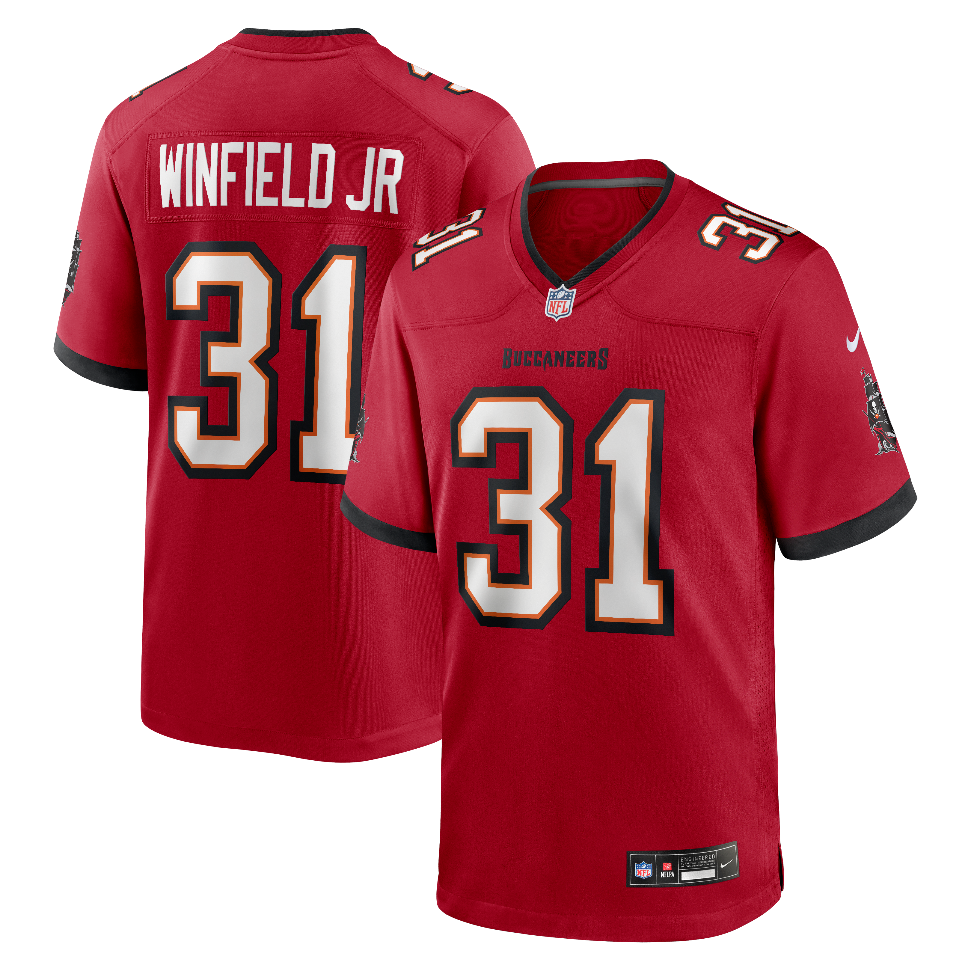Antoine Winfield Jr. Tampa Bay Buccaneers Game Jersey - Red - Image 2
