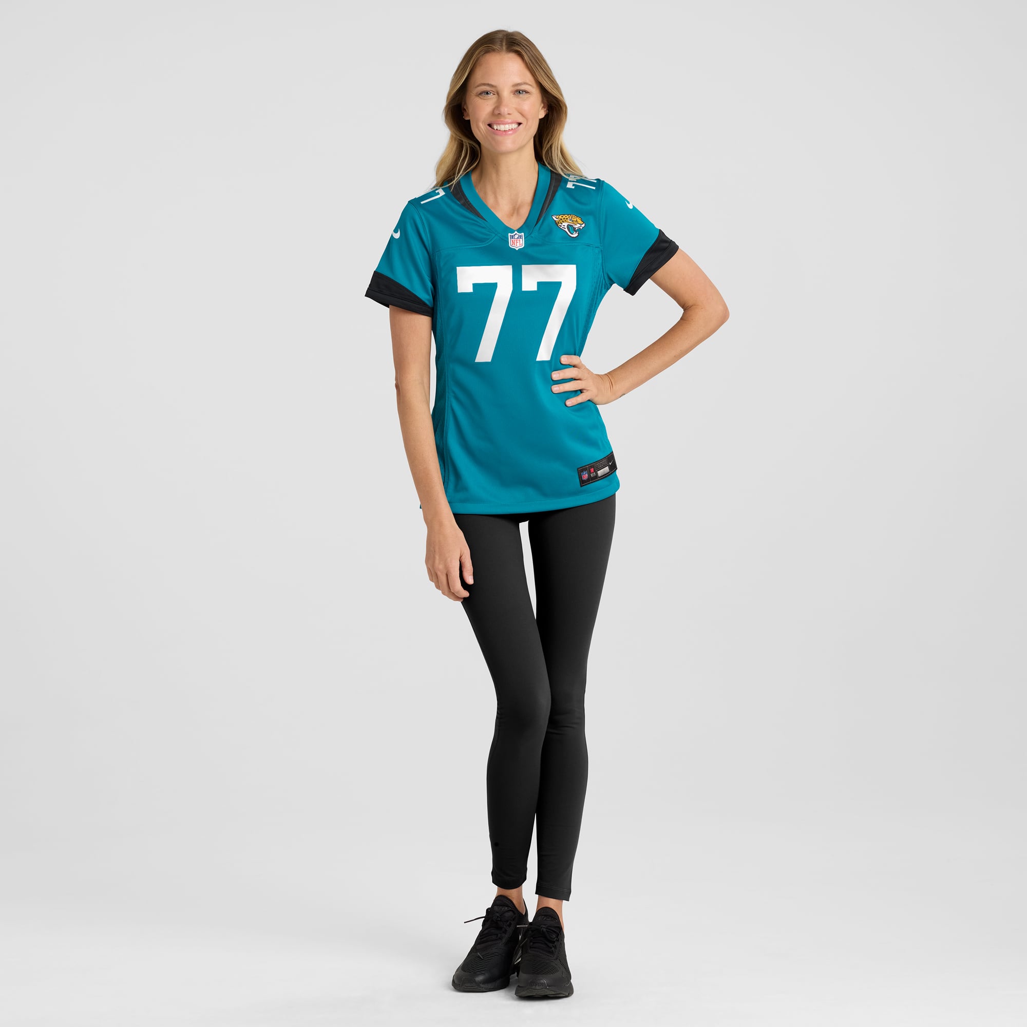 Anton Harrison Jacksonville Jaguars Women's Team Game Jersey - Teal - Image 5