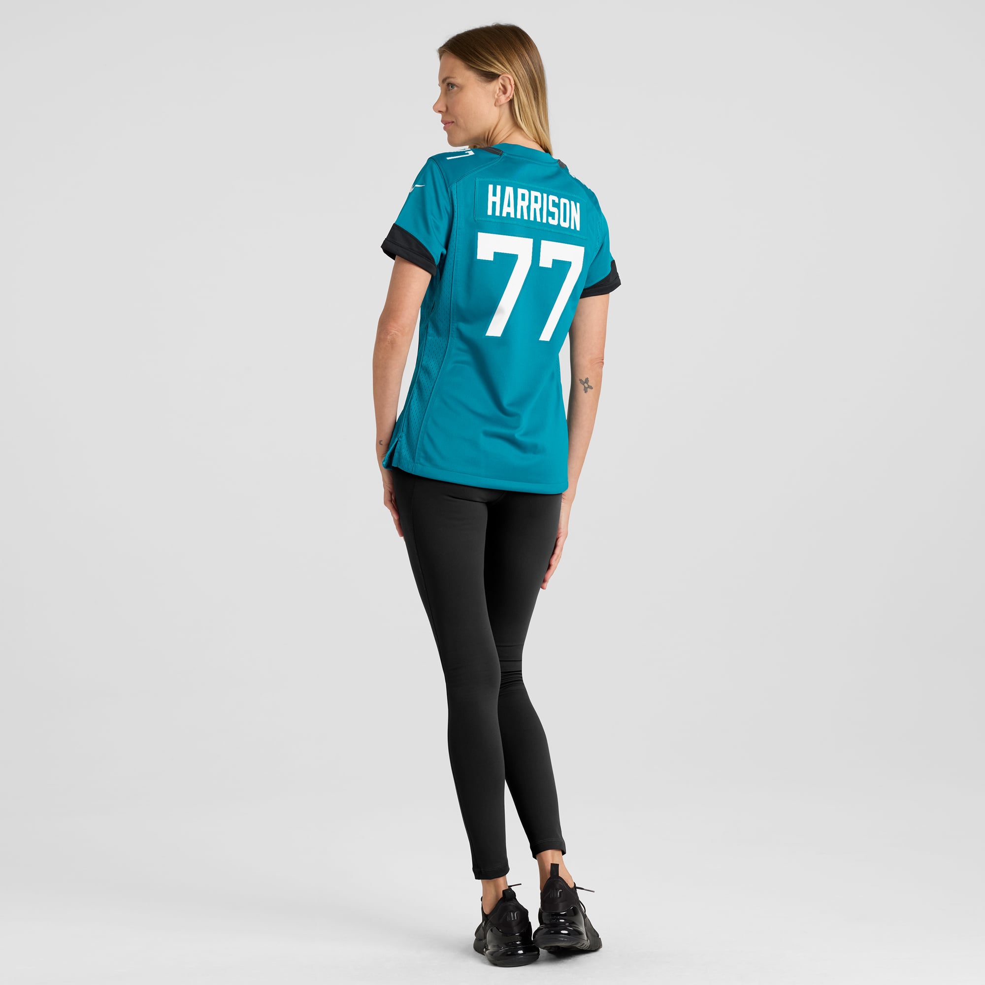 Anton Harrison Jacksonville Jaguars Women's Team Game Jersey - Teal - Image 6