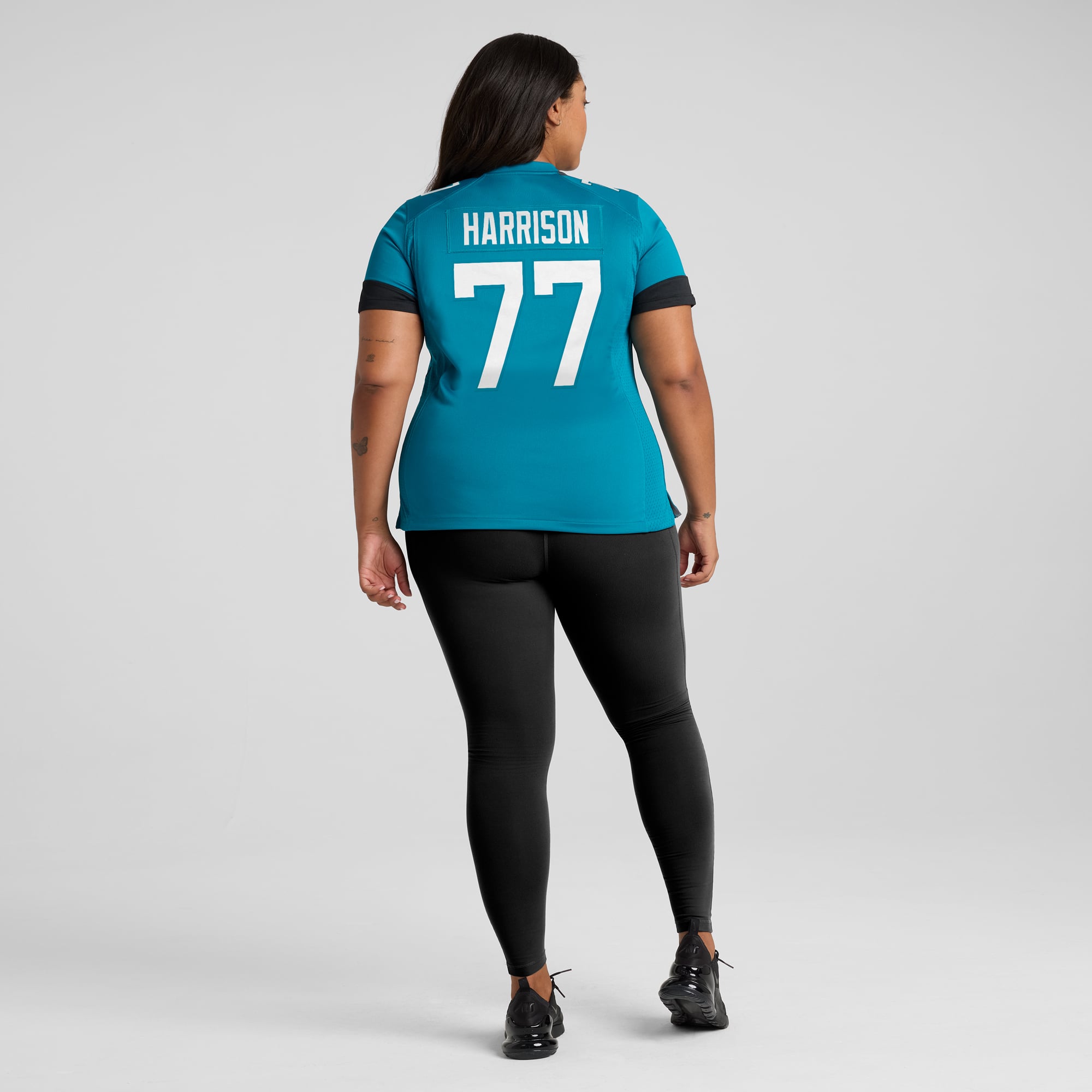 Anton Harrison Jacksonville Jaguars Women's Team Game Jersey - Teal - Image 8