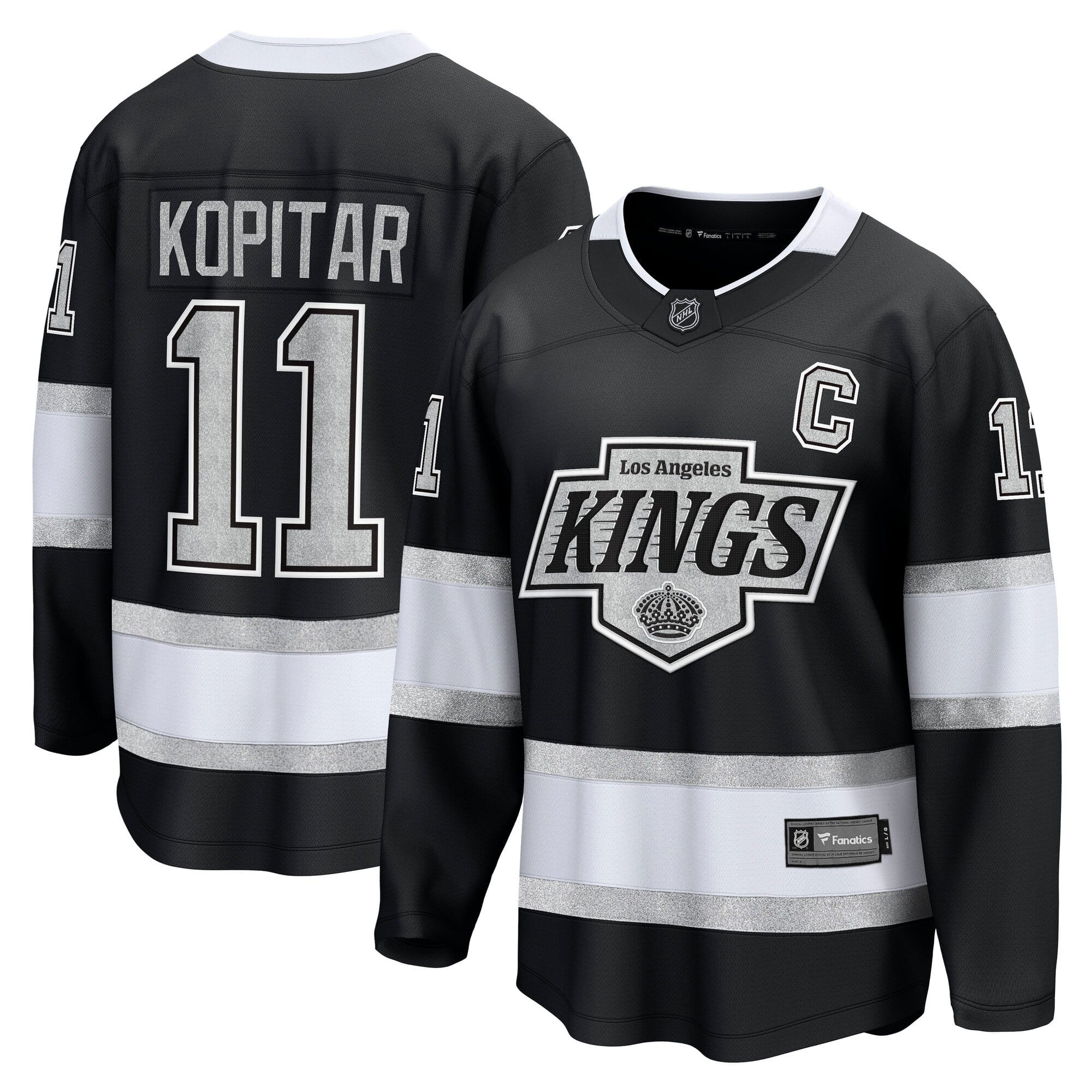 Anze Kopitar Los Angeles Kings Home Premier Breakaway Player Jersey - Black - Image 2