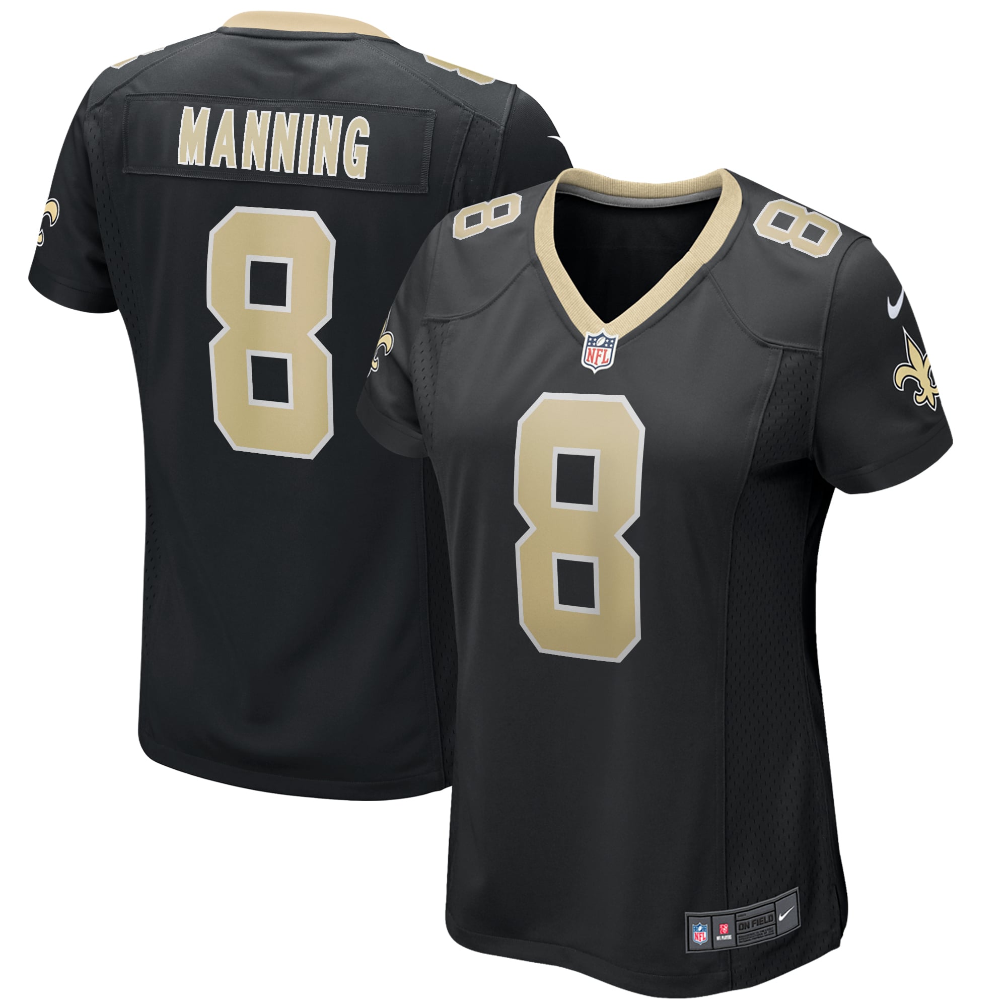 Archie Manning New Orleans Saints Women's Game Retired Player Jersey - Black - Image 2