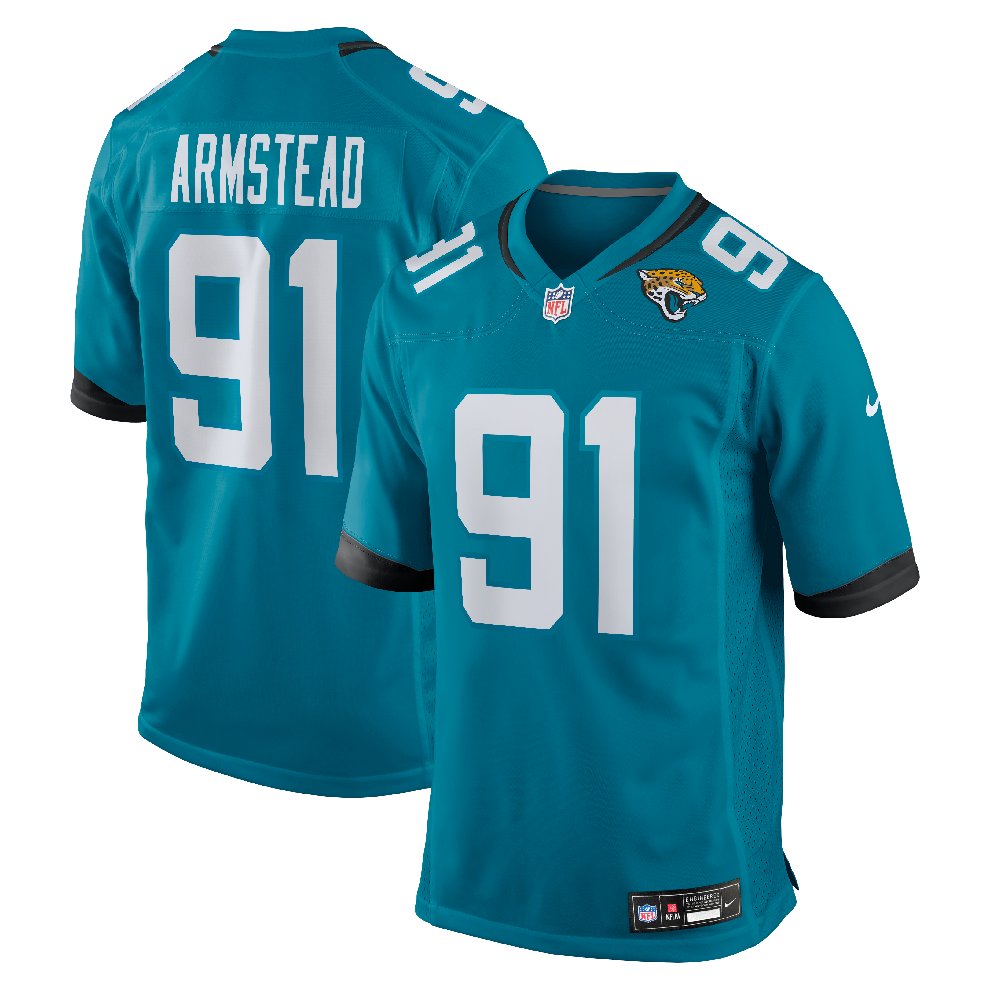 Arik Armstead Jacksonville Jaguars Team Game Jersey - Teal - Image 2