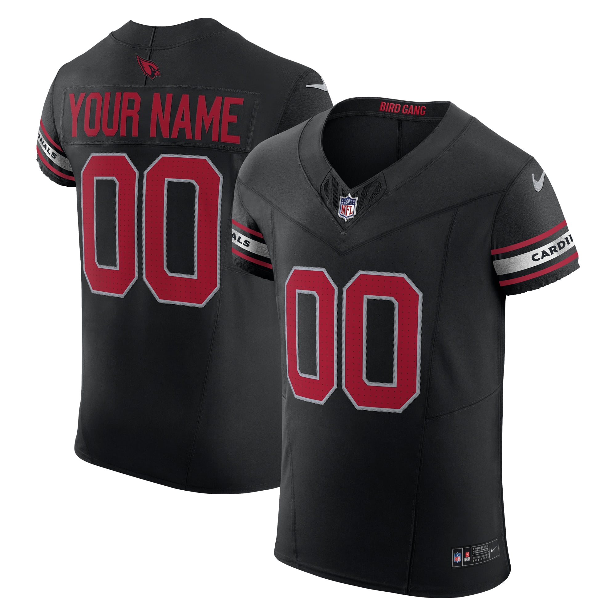 Arizona Cardinals Vapor F.U.S.E. Elite Custom Jersey - Black - Image 2