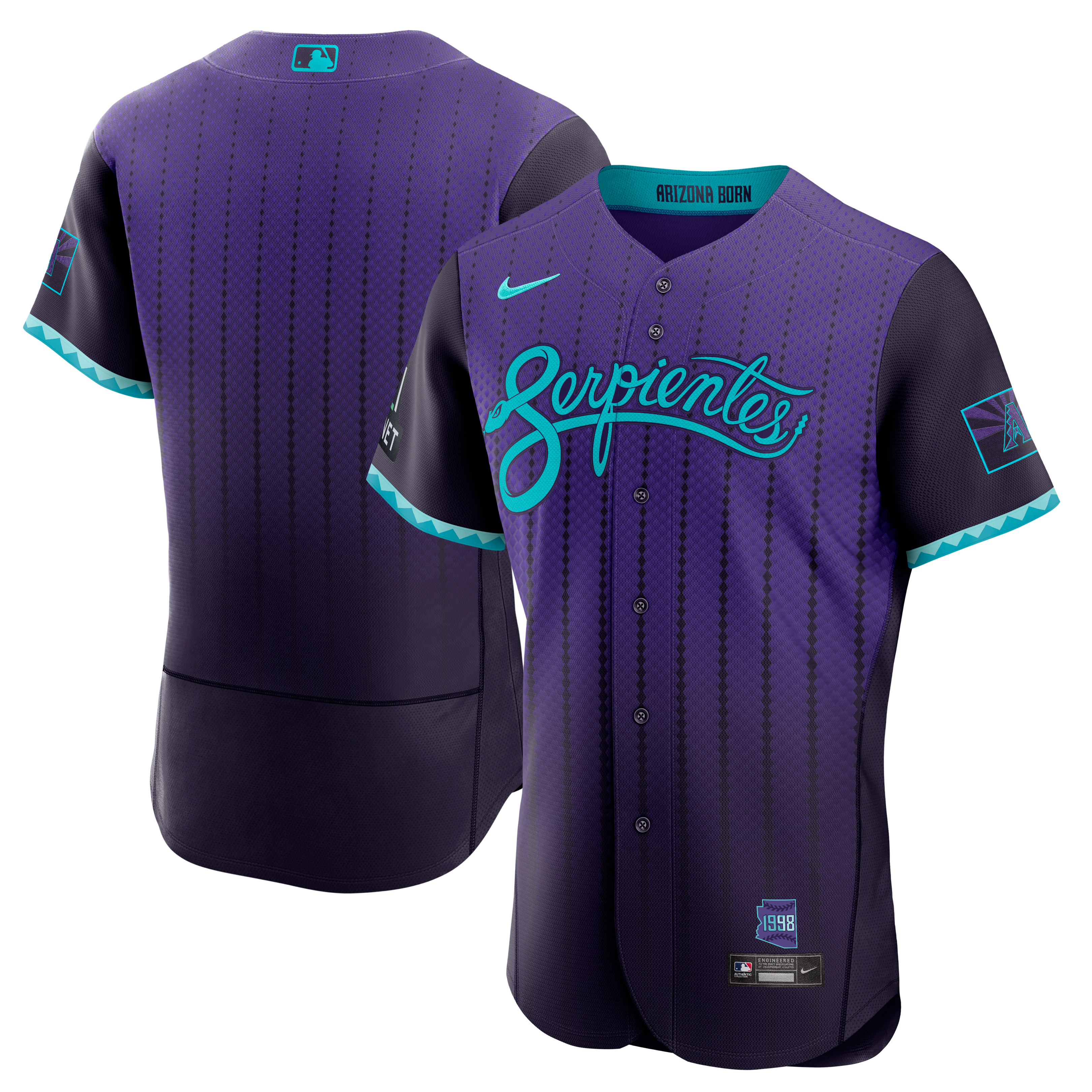Arizona Diamondbacks City Connect Sponsor Patch Jersey - Purple - Image 2