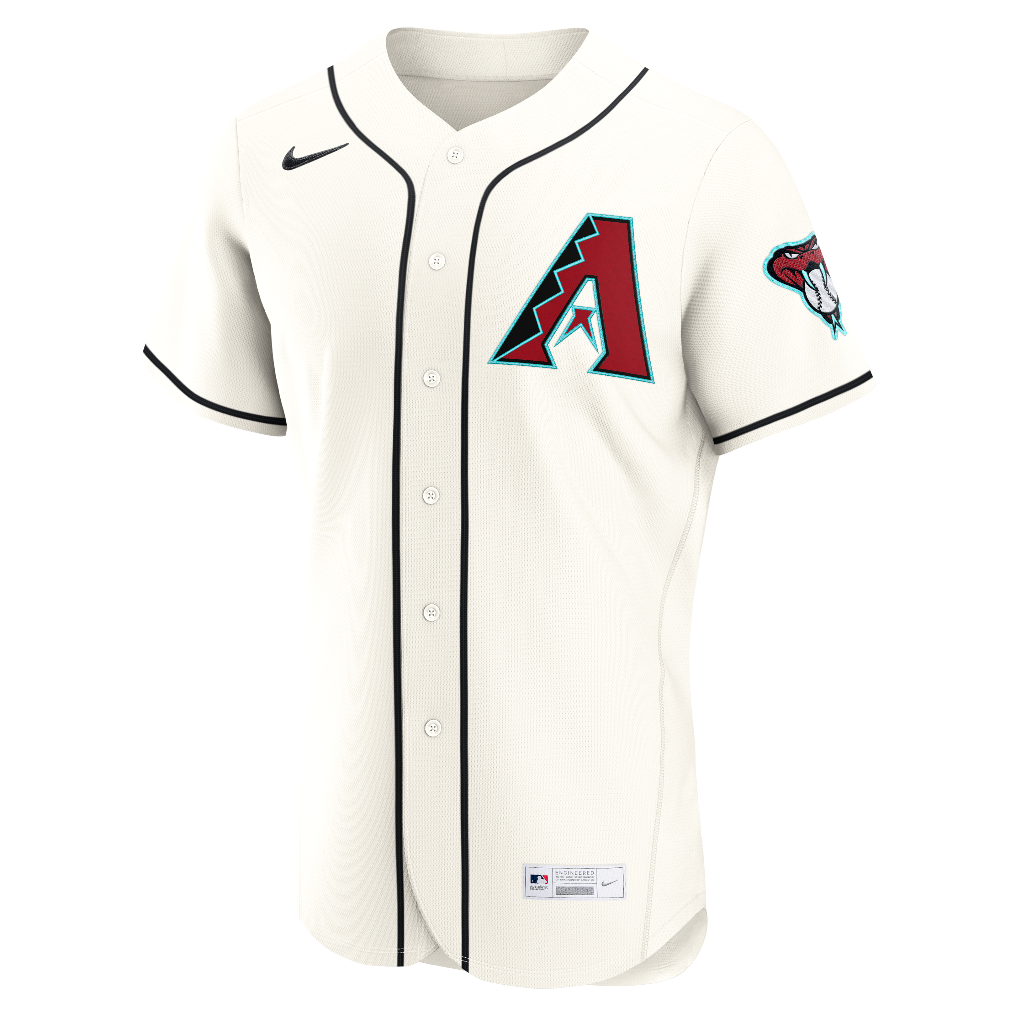Arizona Diamondbacks Home Custom Jersey - Cream - Image 3