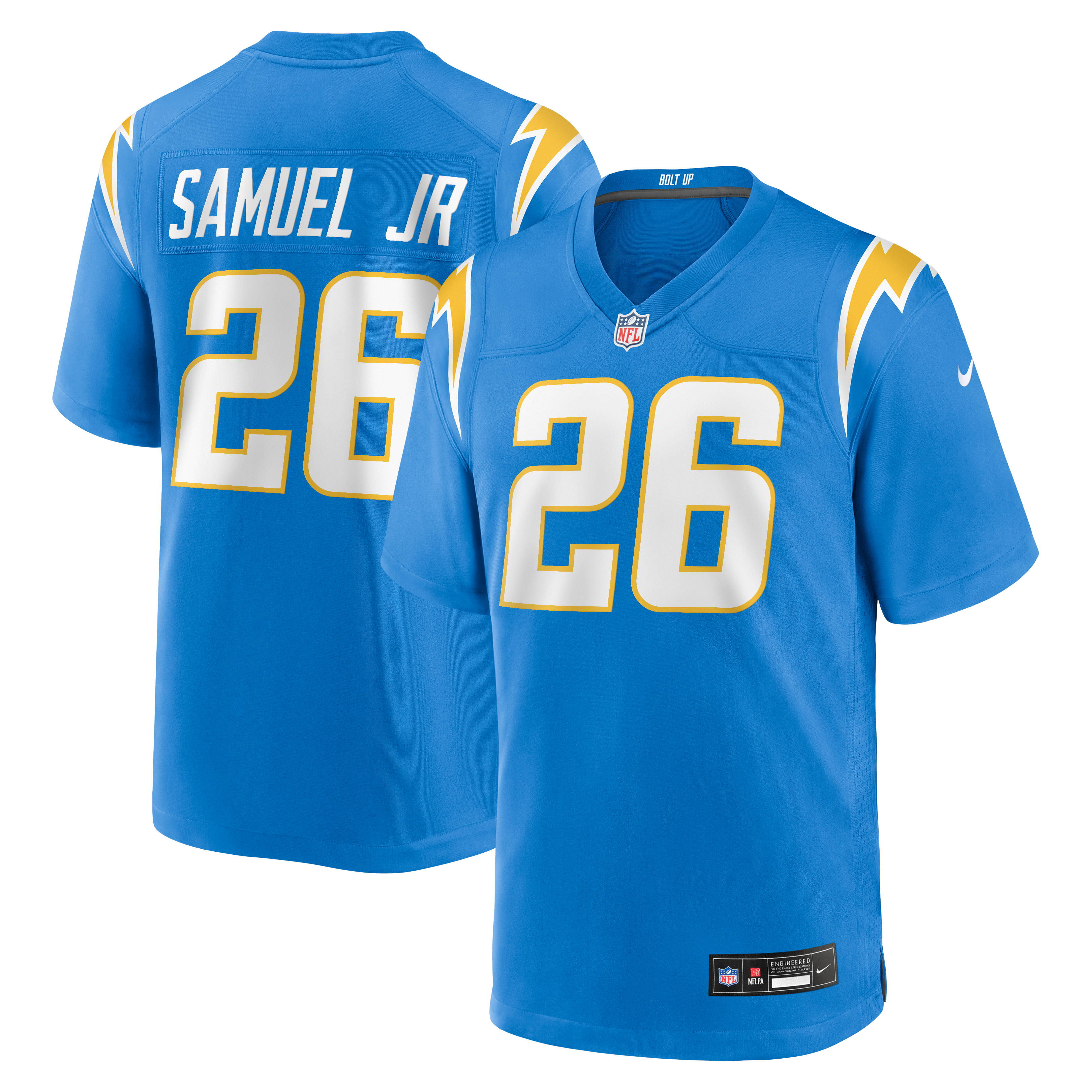 Asante Samuel Jr. Los Angeles Chargers Game Player Jersey - Powder Blue - Image 2
