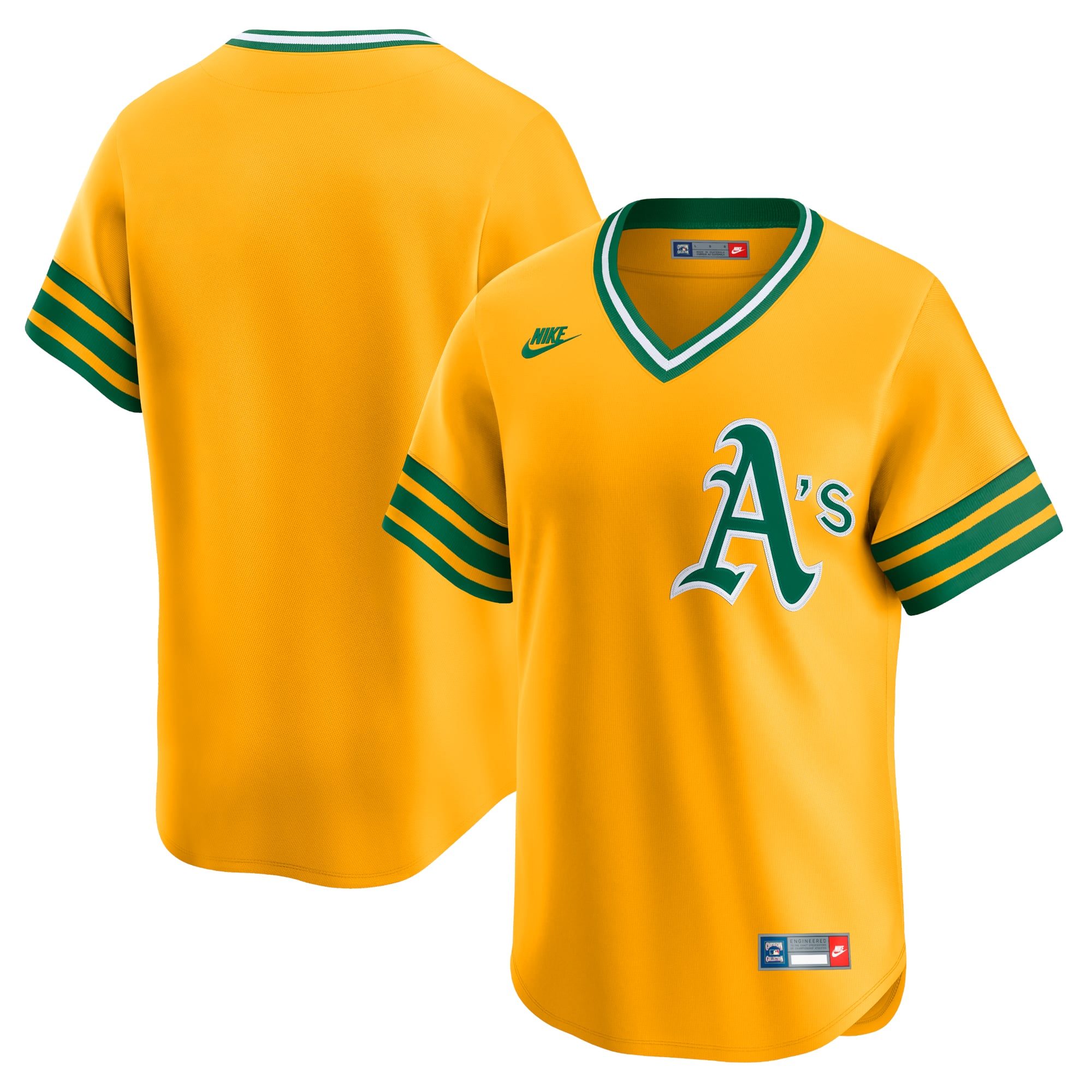 Athletics Cooperstown Collection Limited Jersey - Gold - Image 2