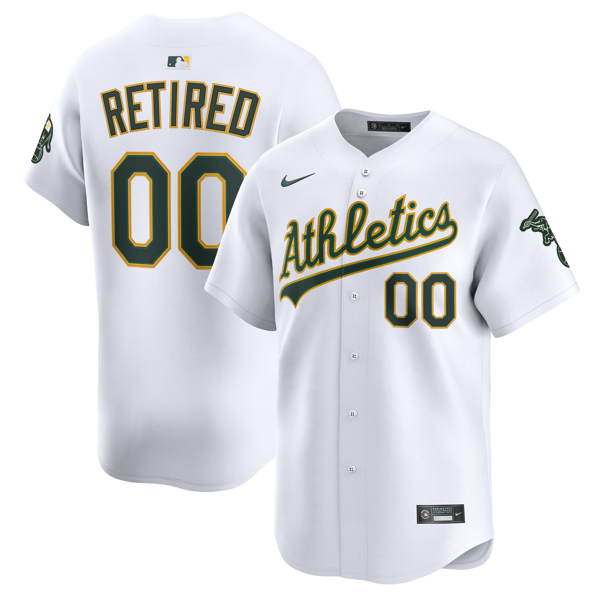 Athletics Home Limited Pick-A-Player Retired Roster Jersey - White - Image 2