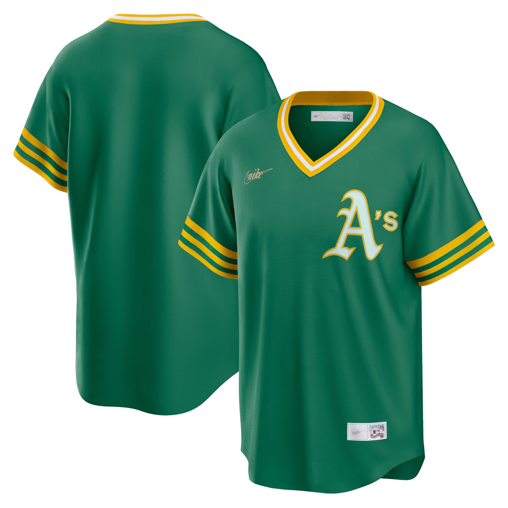Athletics Road Cooperstown Collection Team Jersey - Kelly Green - Image 2