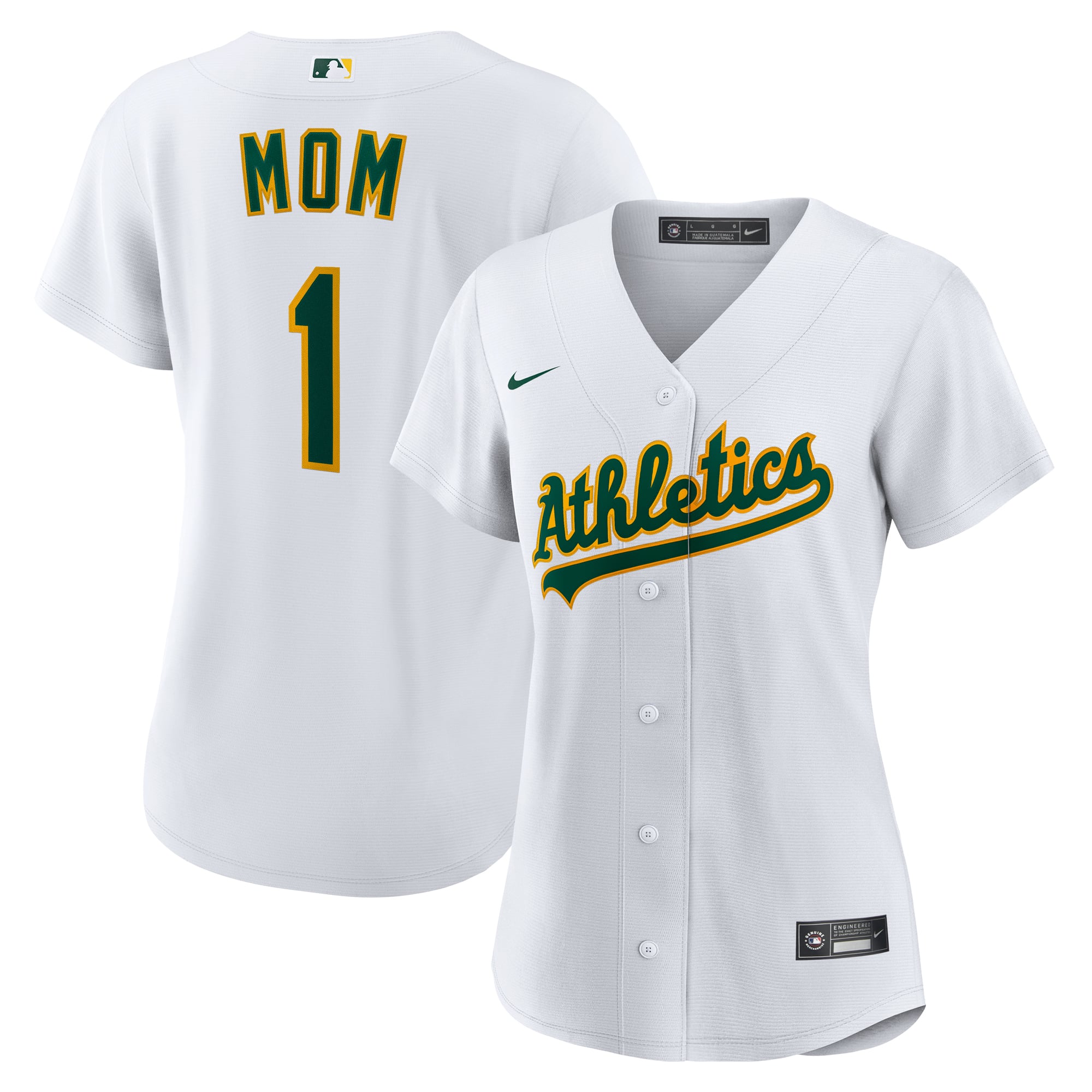 Athletics Women's #1 Mom Home Jersey - White - Image 2