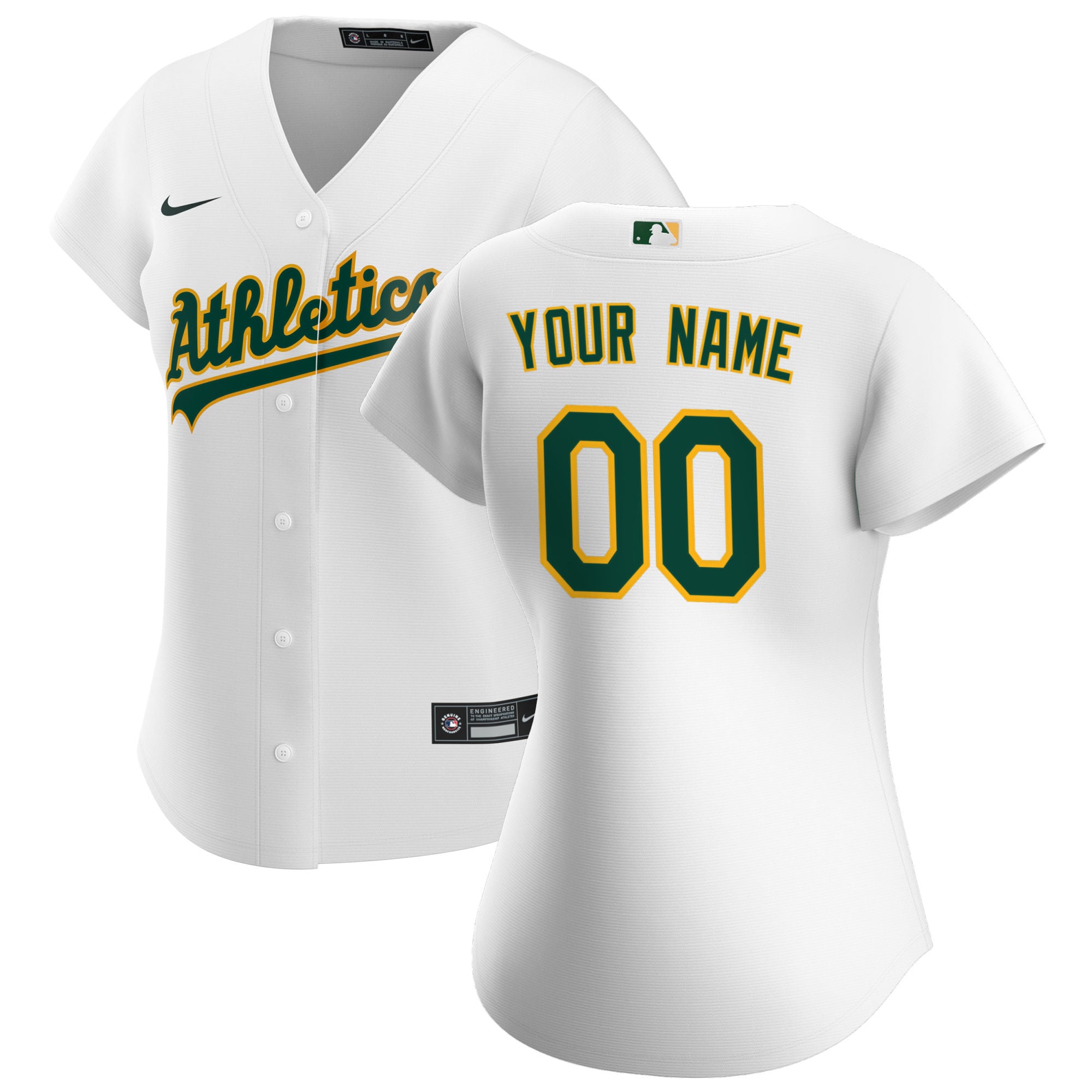 Athletics Women's Home Custom Jersey - White - Image 2