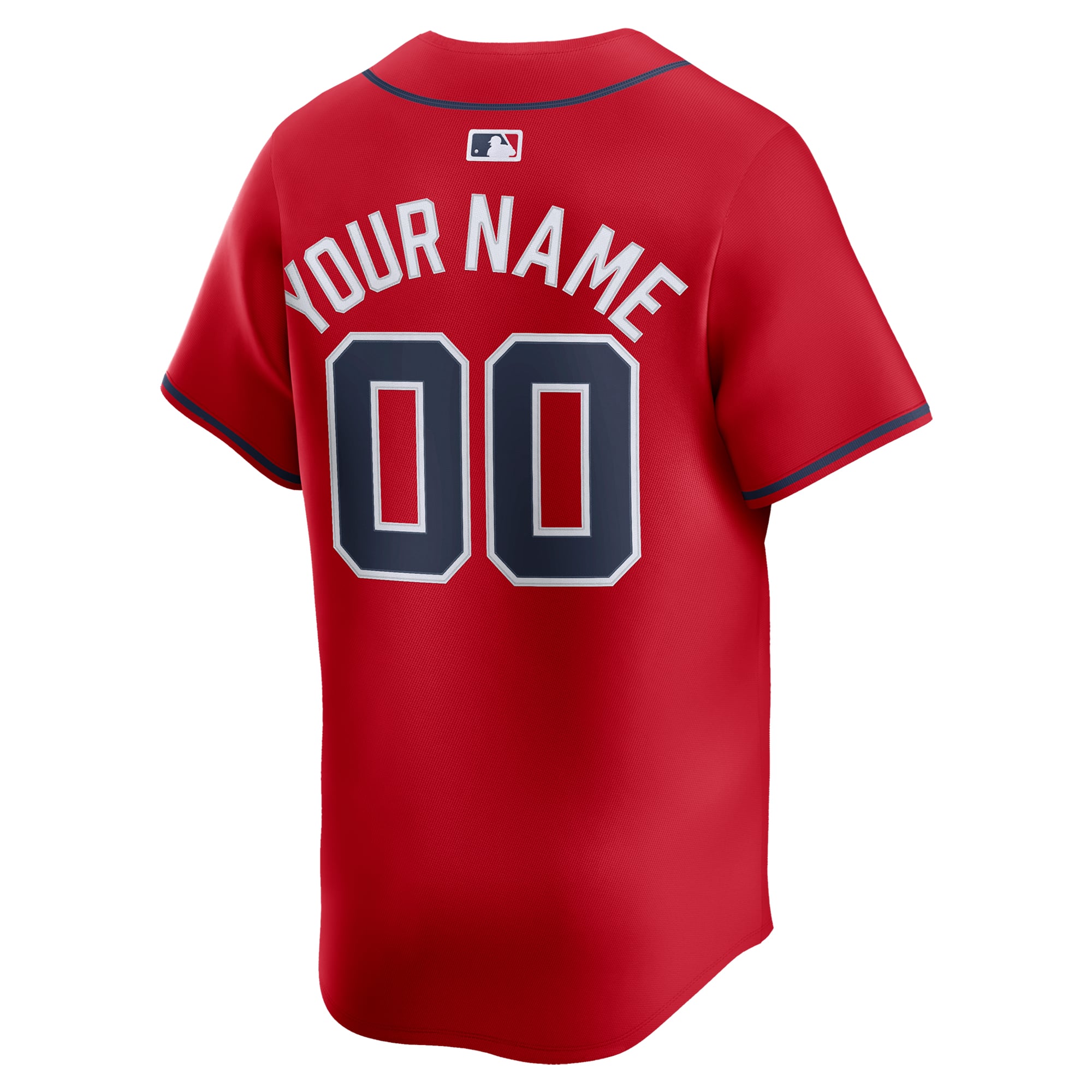 Atlanta Braves Alternate Limited Custom Jersey - Red - Image 4