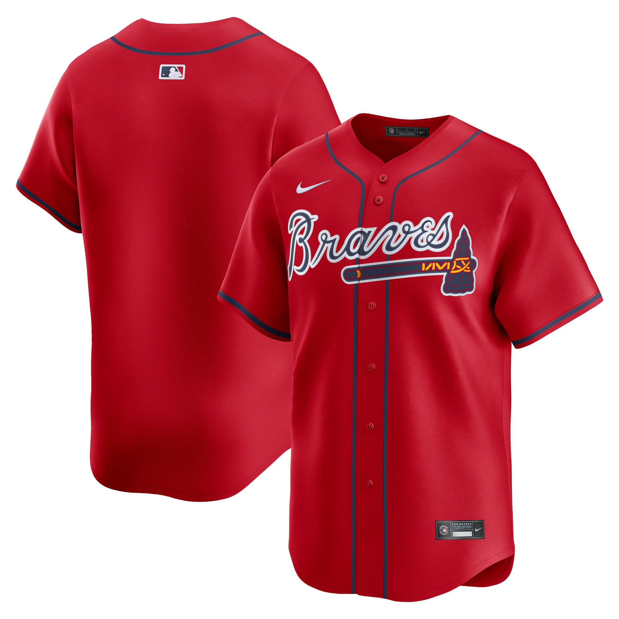 Atlanta Braves Alternate Limited Jersey - Red - Image 2