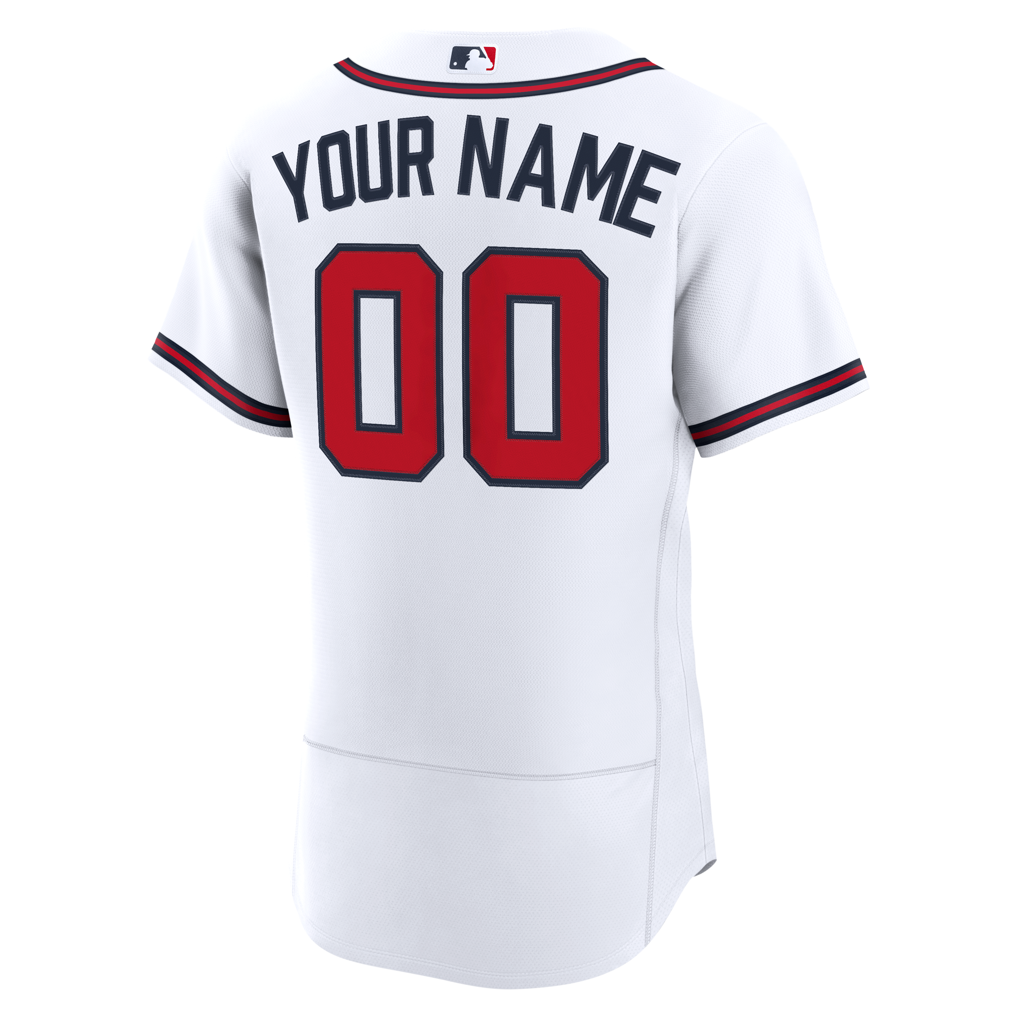 Atlanta Braves Home Custom Jersey - White - Image 4