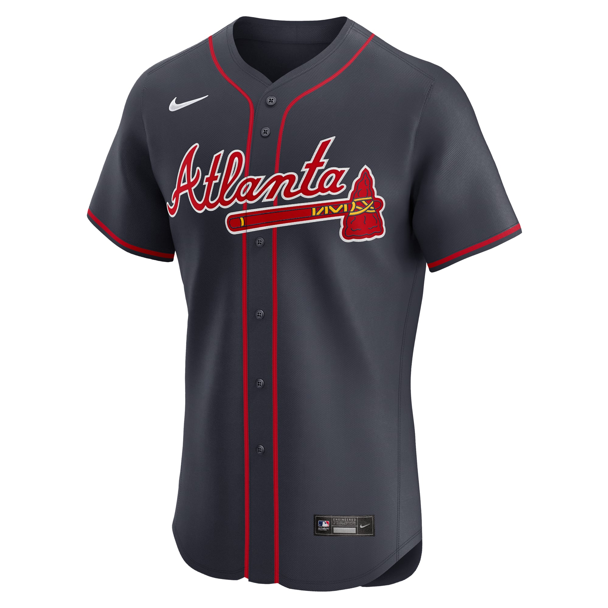 Atlanta Braves Home Elite Jersey - Navy - Image 3