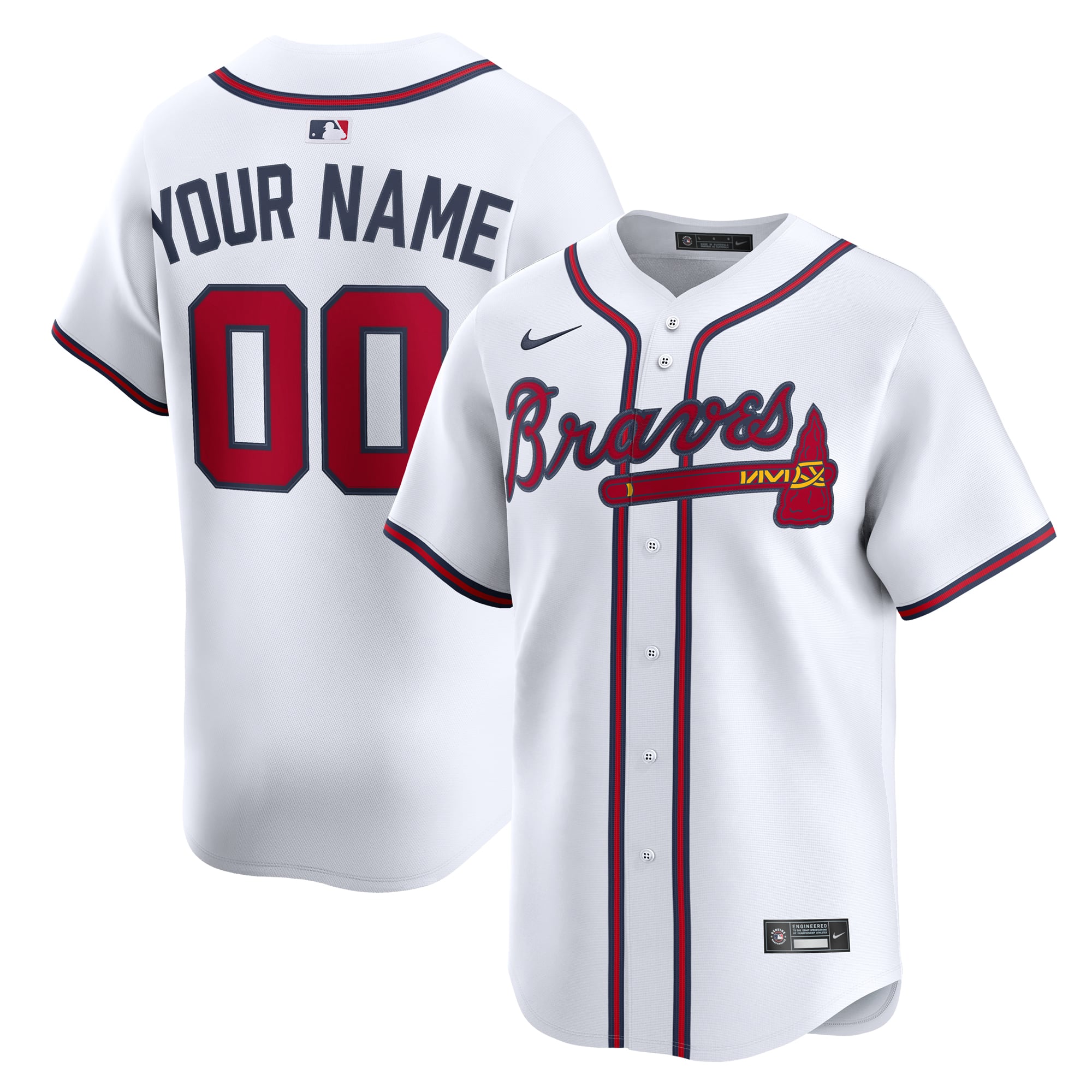Atlanta Braves Home Limited Custom Jersey - White