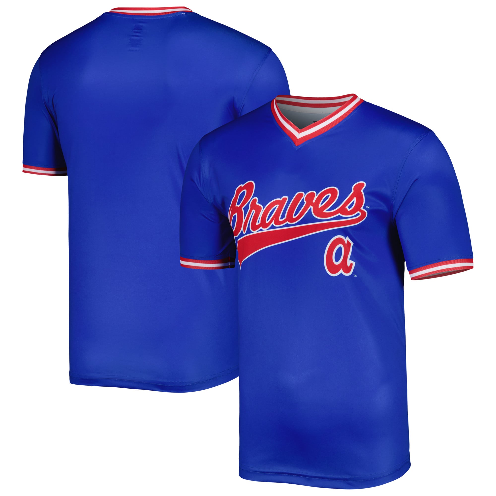 Atlanta Braves Stitches Cooperstown Collection Team Jersey - Royal - Image 2