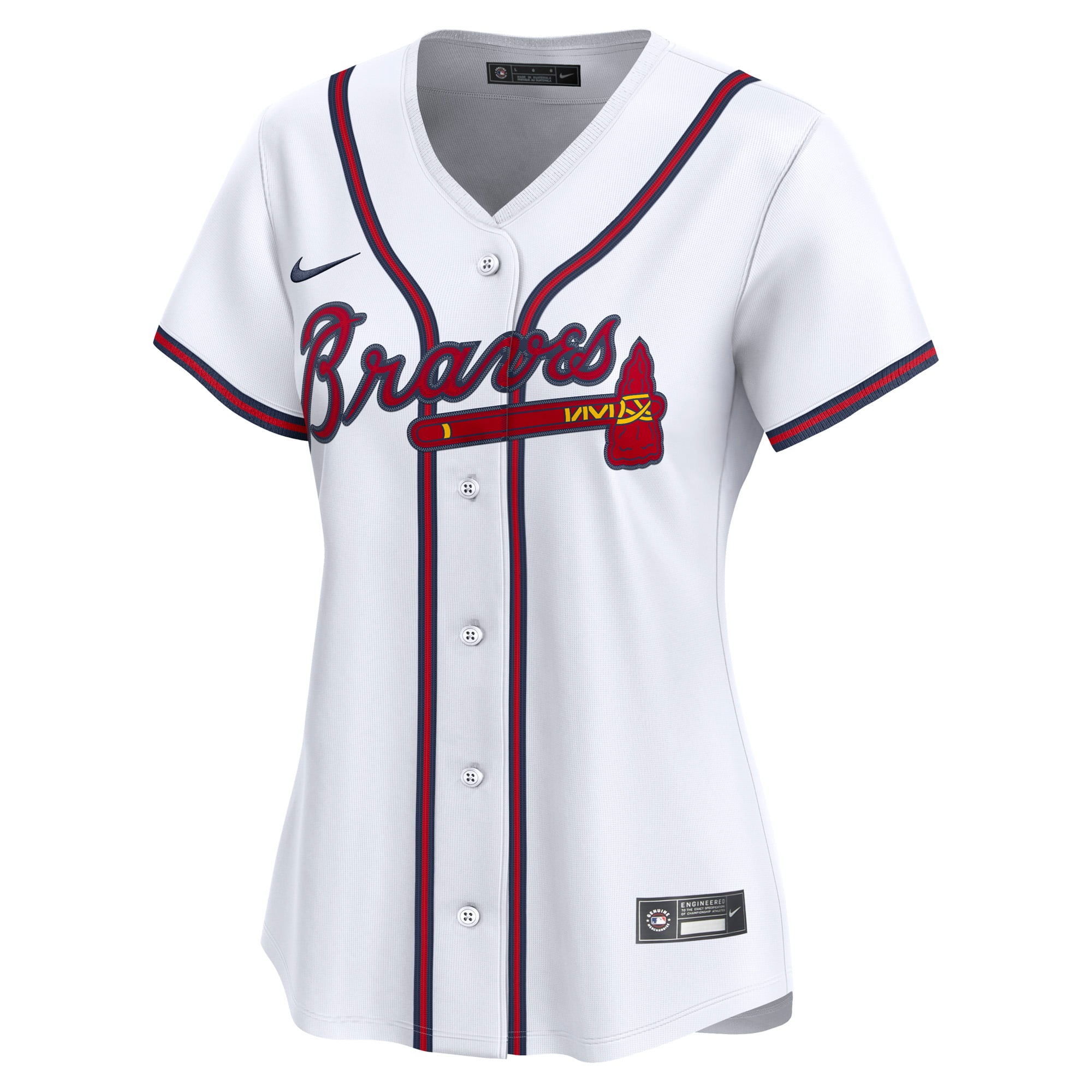 Atlanta Braves Women's Home Limited Custom Jersey - White - Image 3