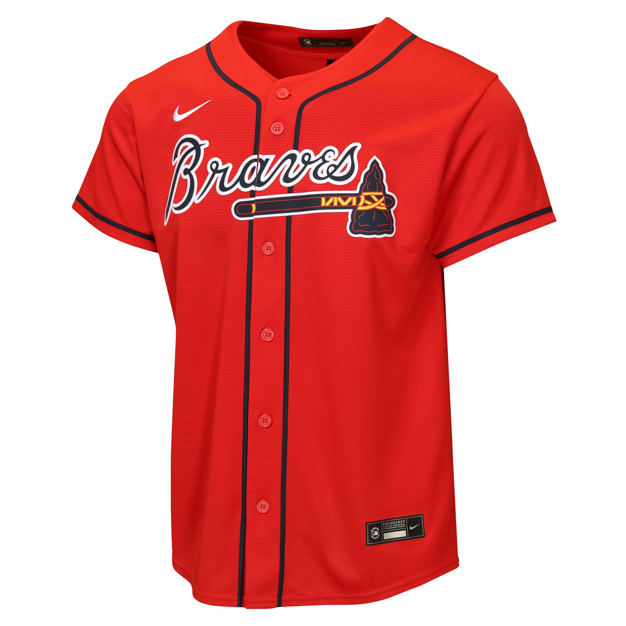 Atlanta Braves Youth Alternate Jersey - Red - Image 3