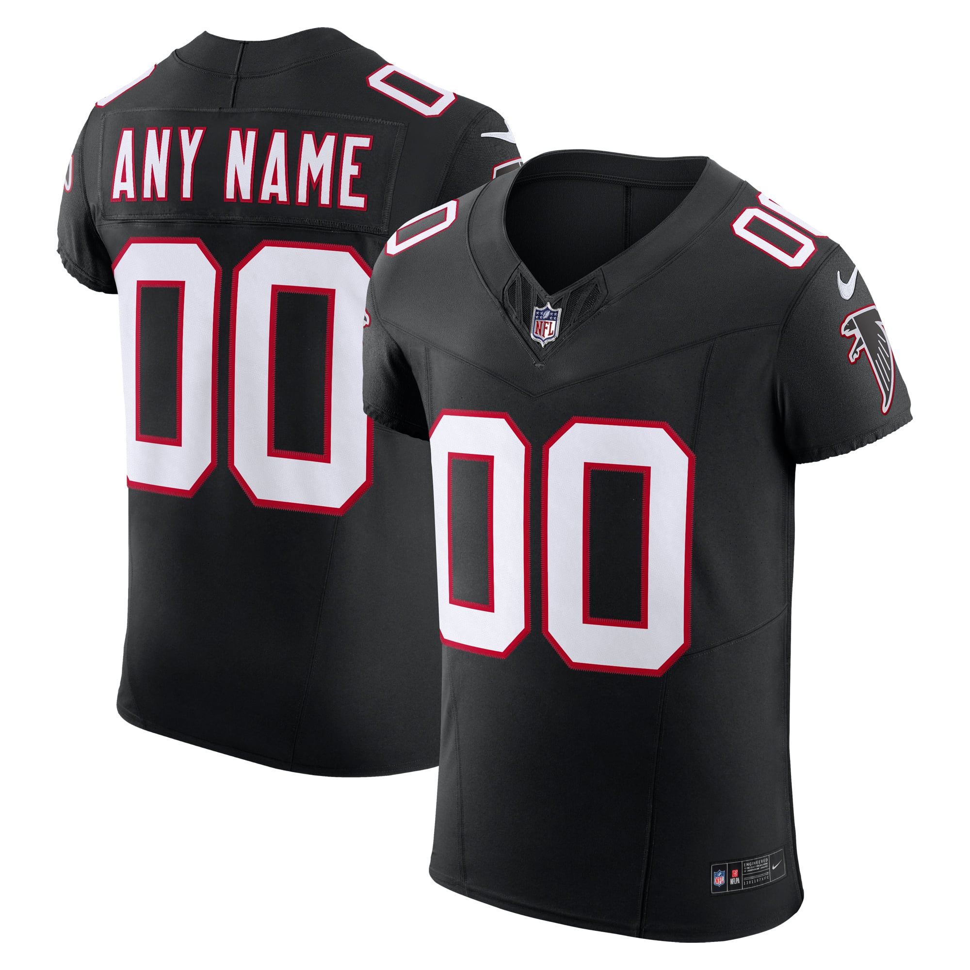 Atlanta Falcons Vapor F.U.S.E. Elite Custom Jersey - Black - Image 2