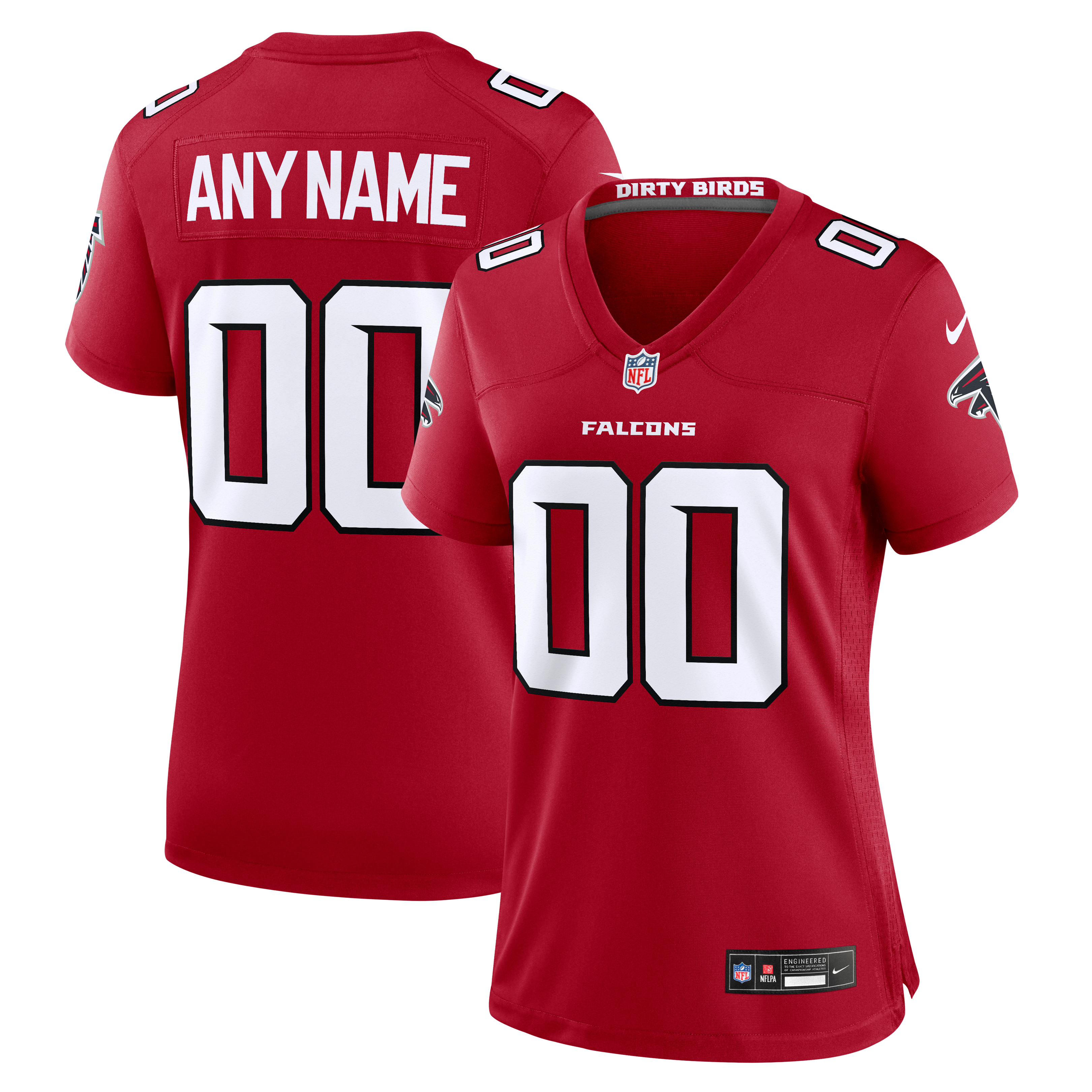 Atlanta Falcons Women's Custom Game Jersey - Red