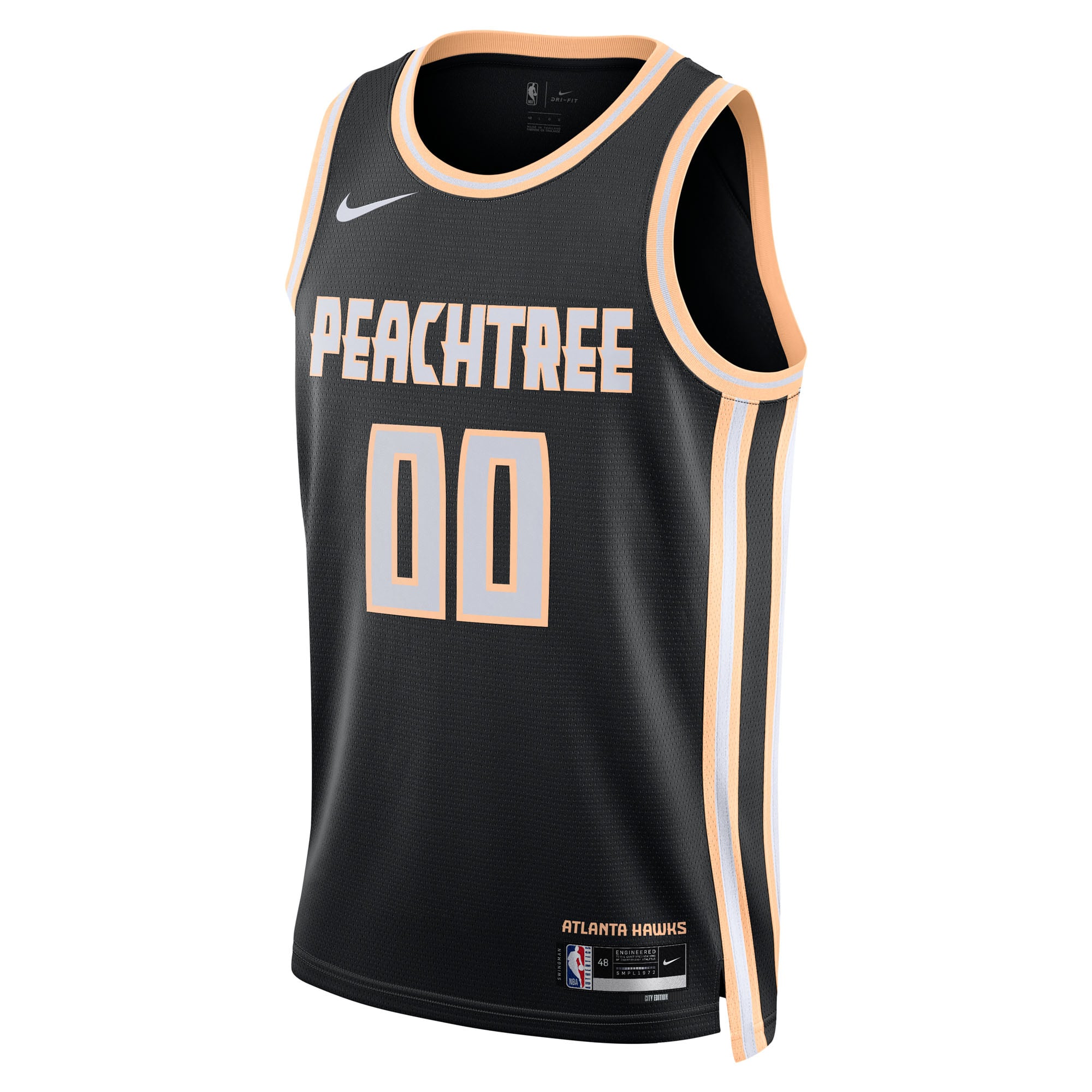 Atlanta Hawks Unisex 2025/26 City Edition Swingman Custom Jersey - Black - Image 3