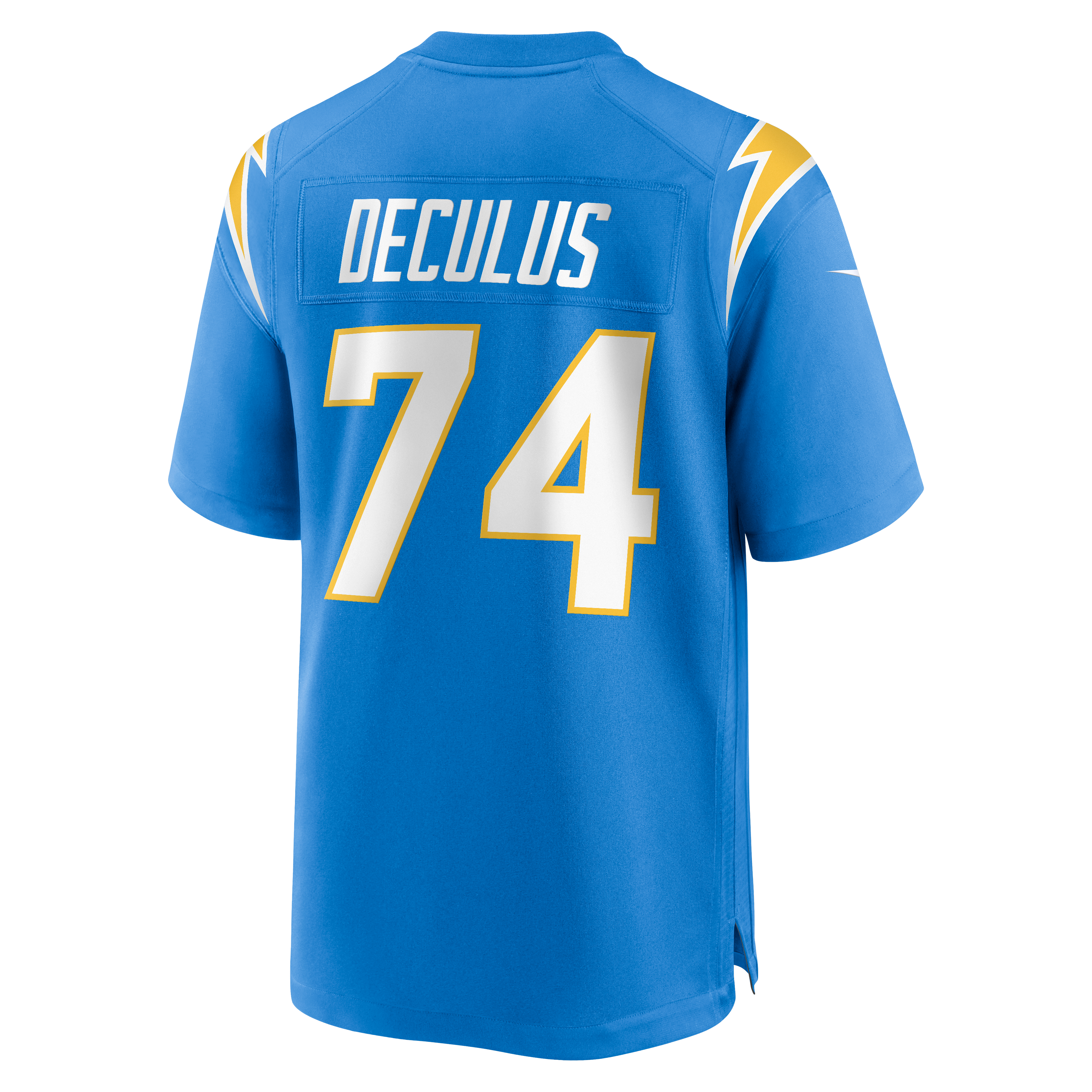 Austin Deculus Los Angeles Chargers Team Game Jersey - Powder Blue - Image 4