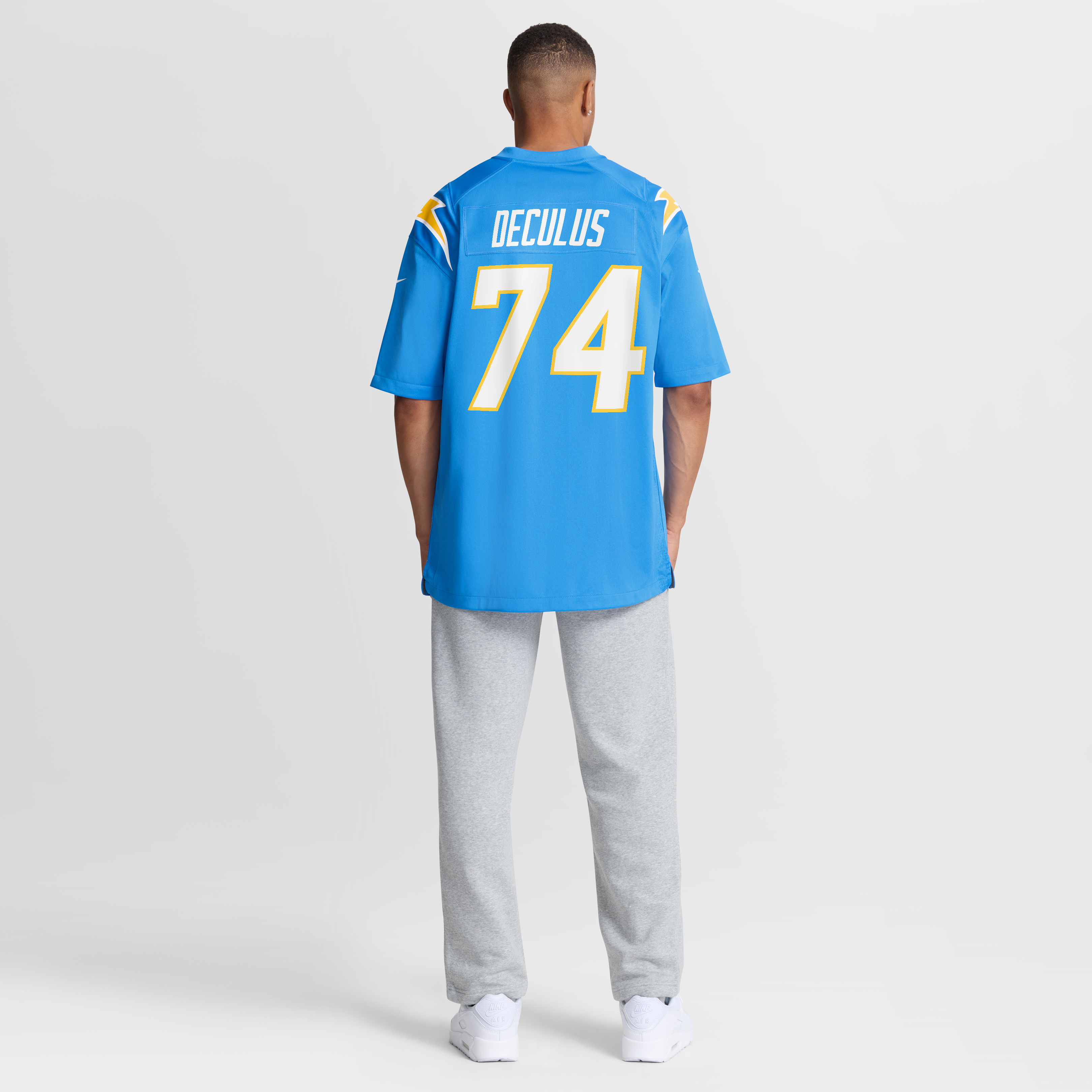 Austin Deculus Los Angeles Chargers Team Game Jersey - Powder Blue - Image 9