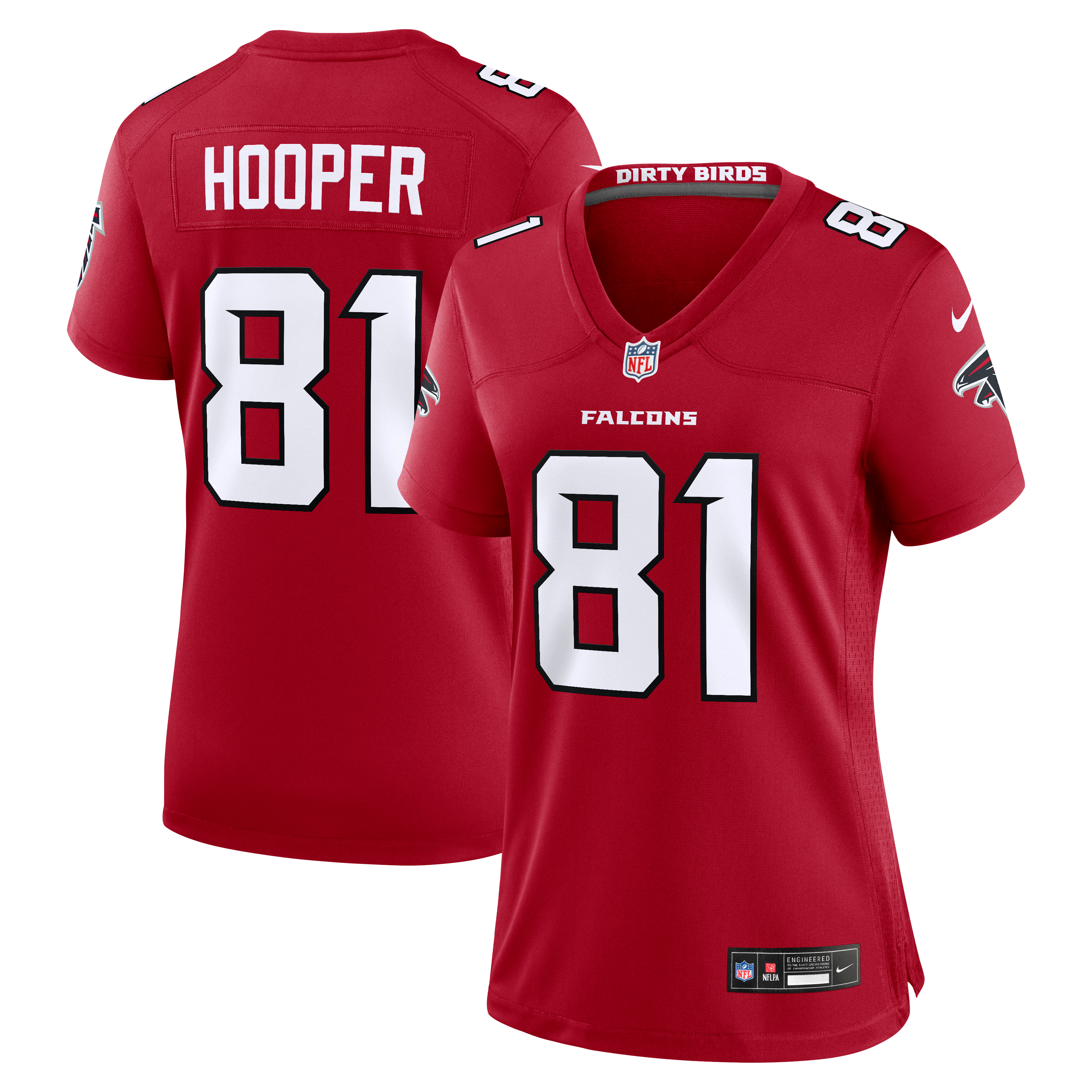 Austin Hooper Atlanta Falcons Women's Team Game Jersey - Red - Image 2