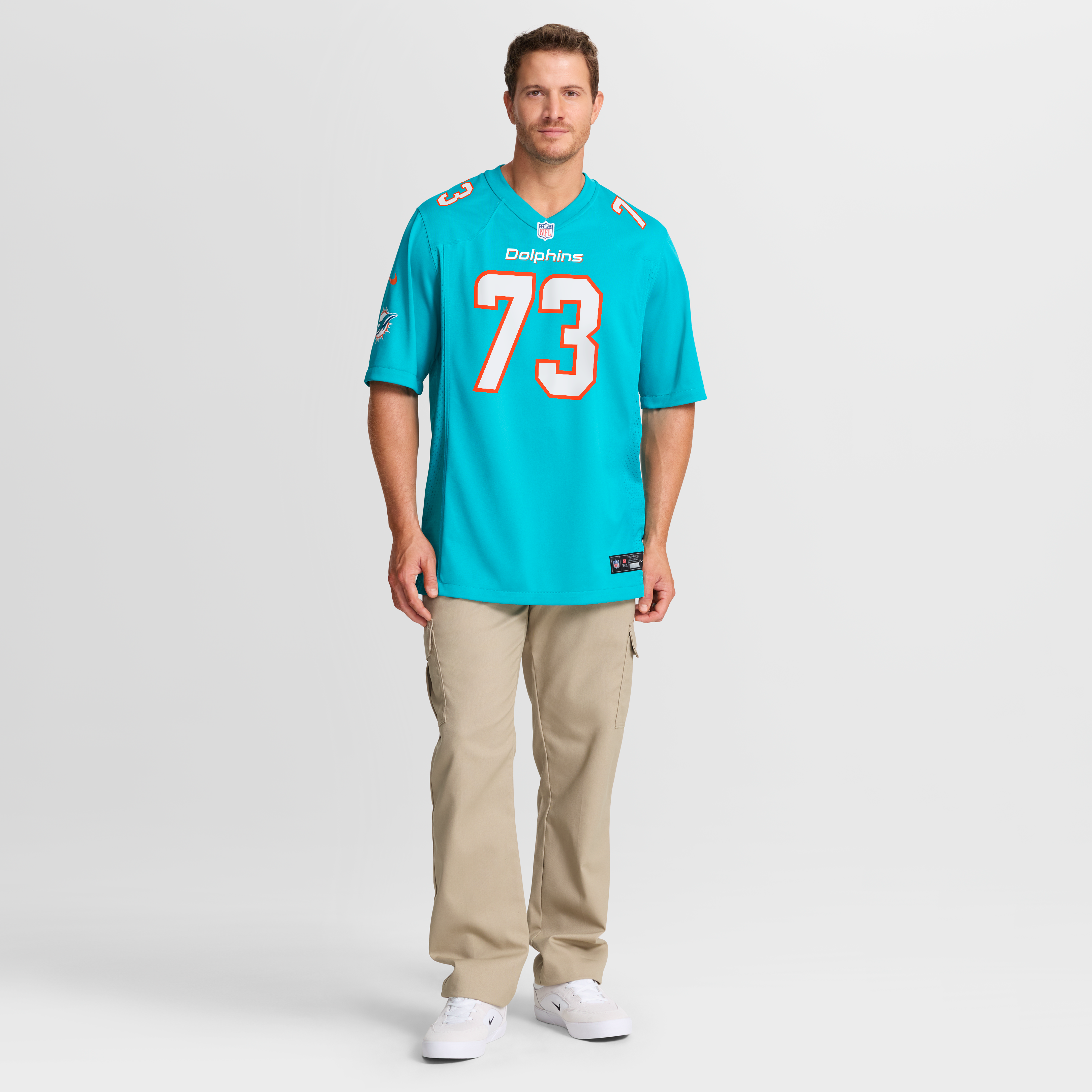 Austin Jackson Miami Dolphins Game Jersey - Aqua - Image 8